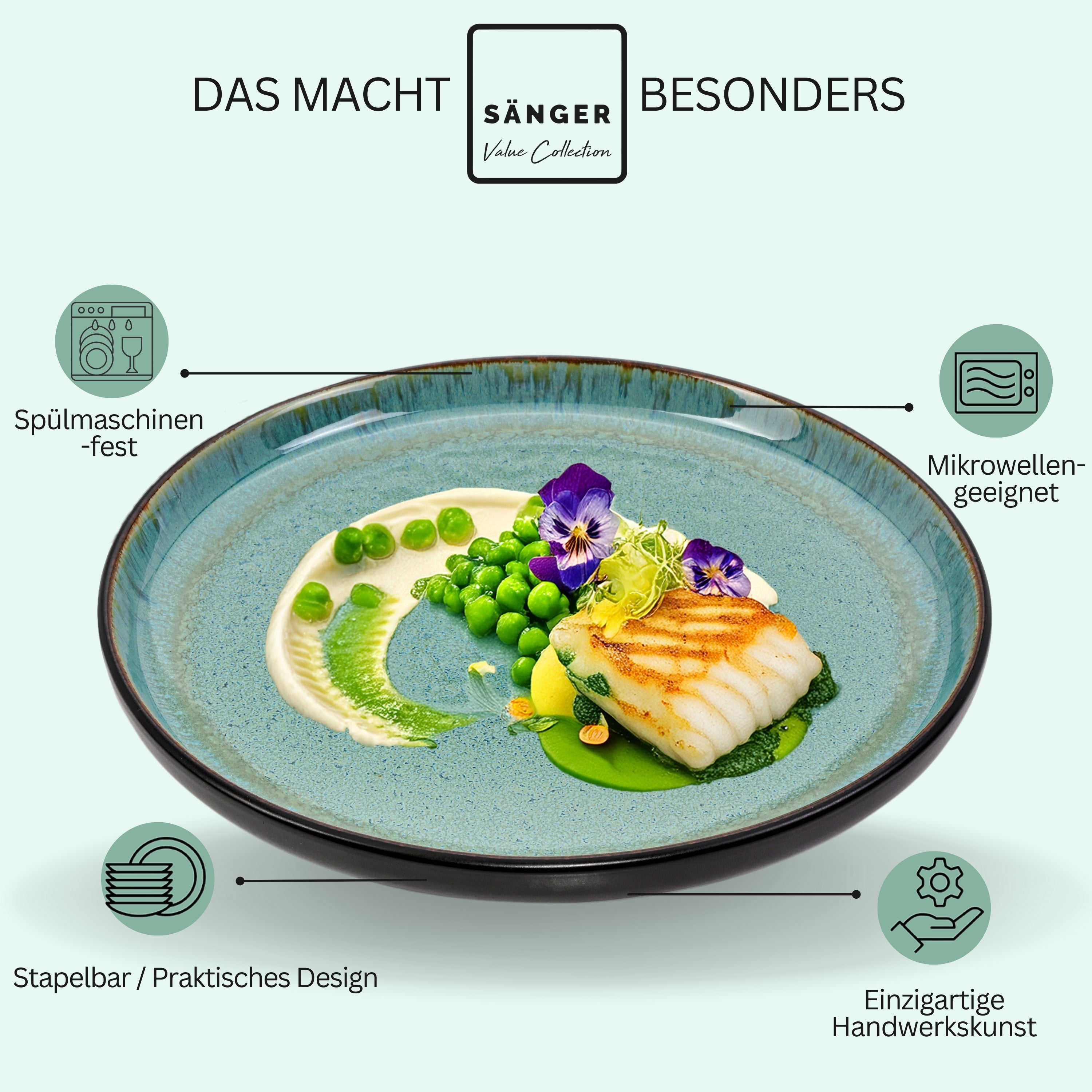SÄNGER Dinner Plate Set Fiji, 6-piece