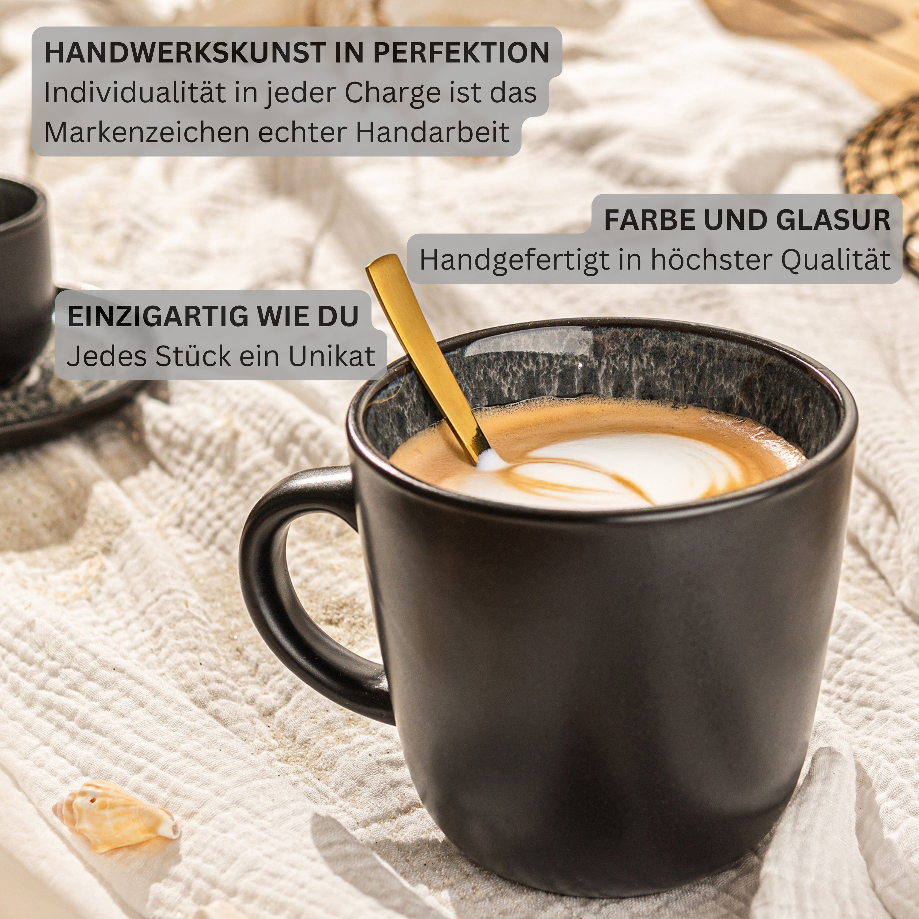 SÄNGER Steingut Geschirrset Sydney, Kombiservice 30 teilig für 6 Personen