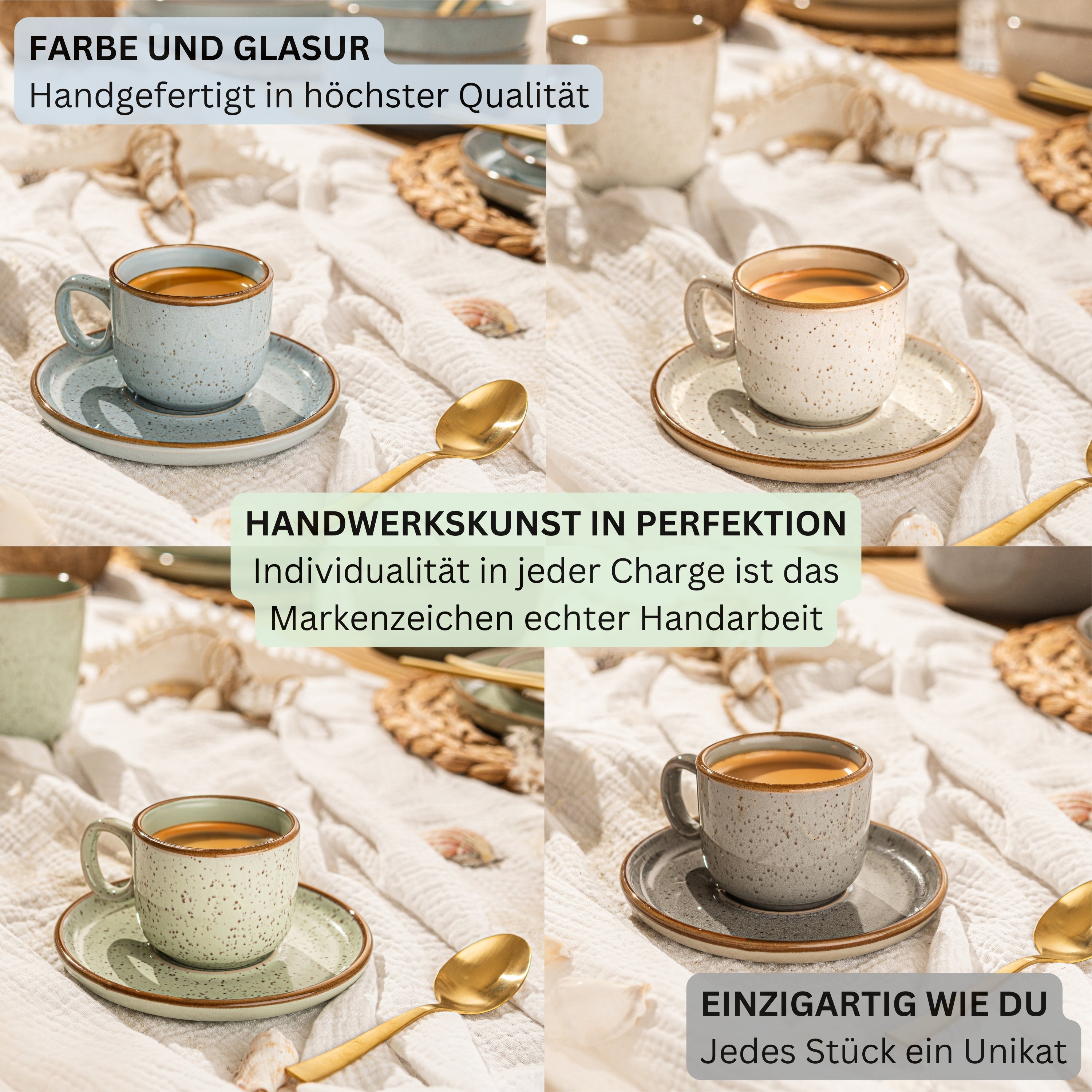 SÄNGER Espresso Cup Set Rio 8-piece for 4 People