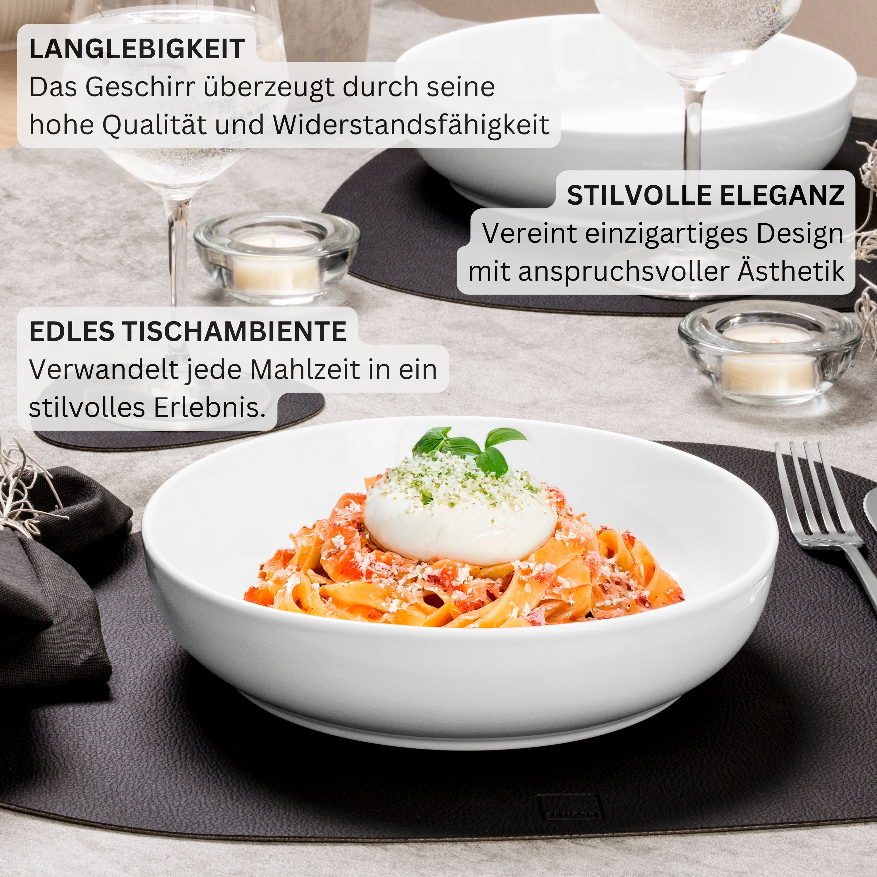 SÄNGER Porzellan Geschirrset Marlo 24-teilig für 6 Personen