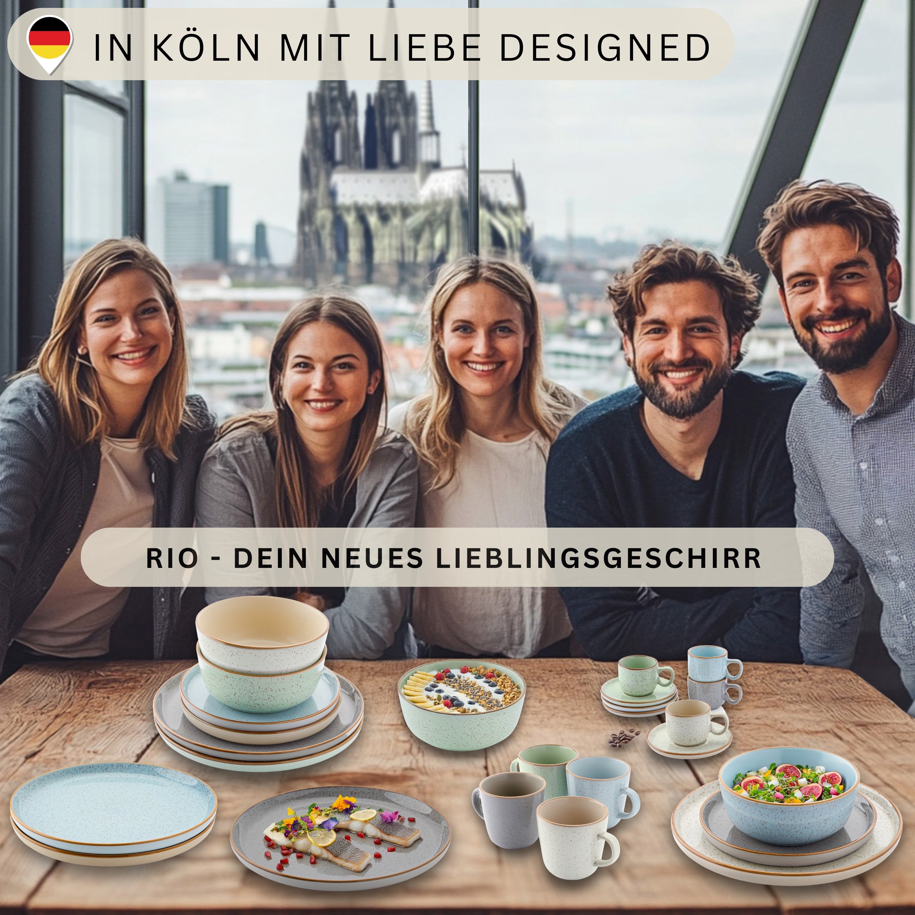 SÄNGER Dessertteller Set Rio 4 teilig