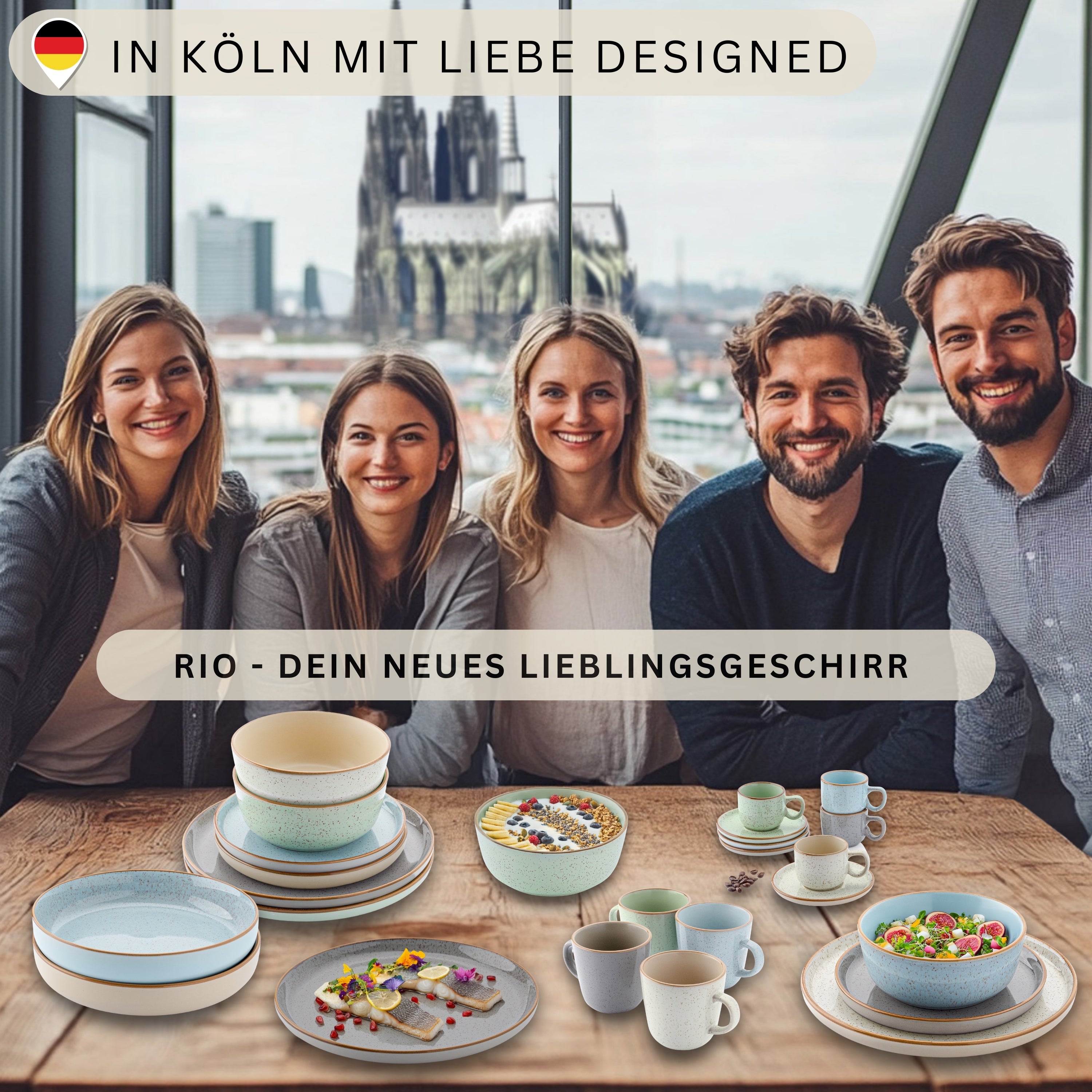 SÄNGER Espresso Cup Set Rio 8-piece for 4 People