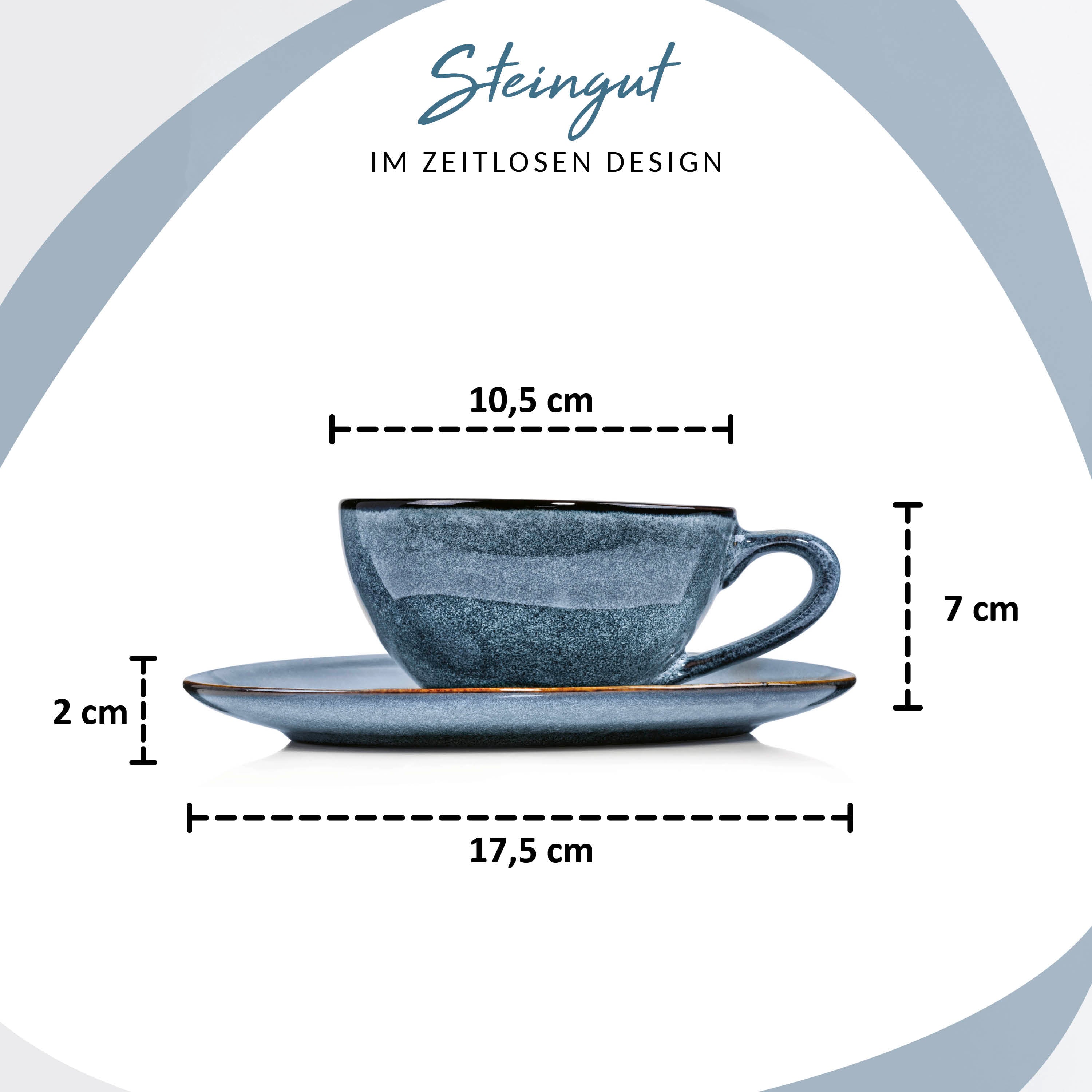 SÄNGER Kaffeetassen Set Darwin für 4 Personen