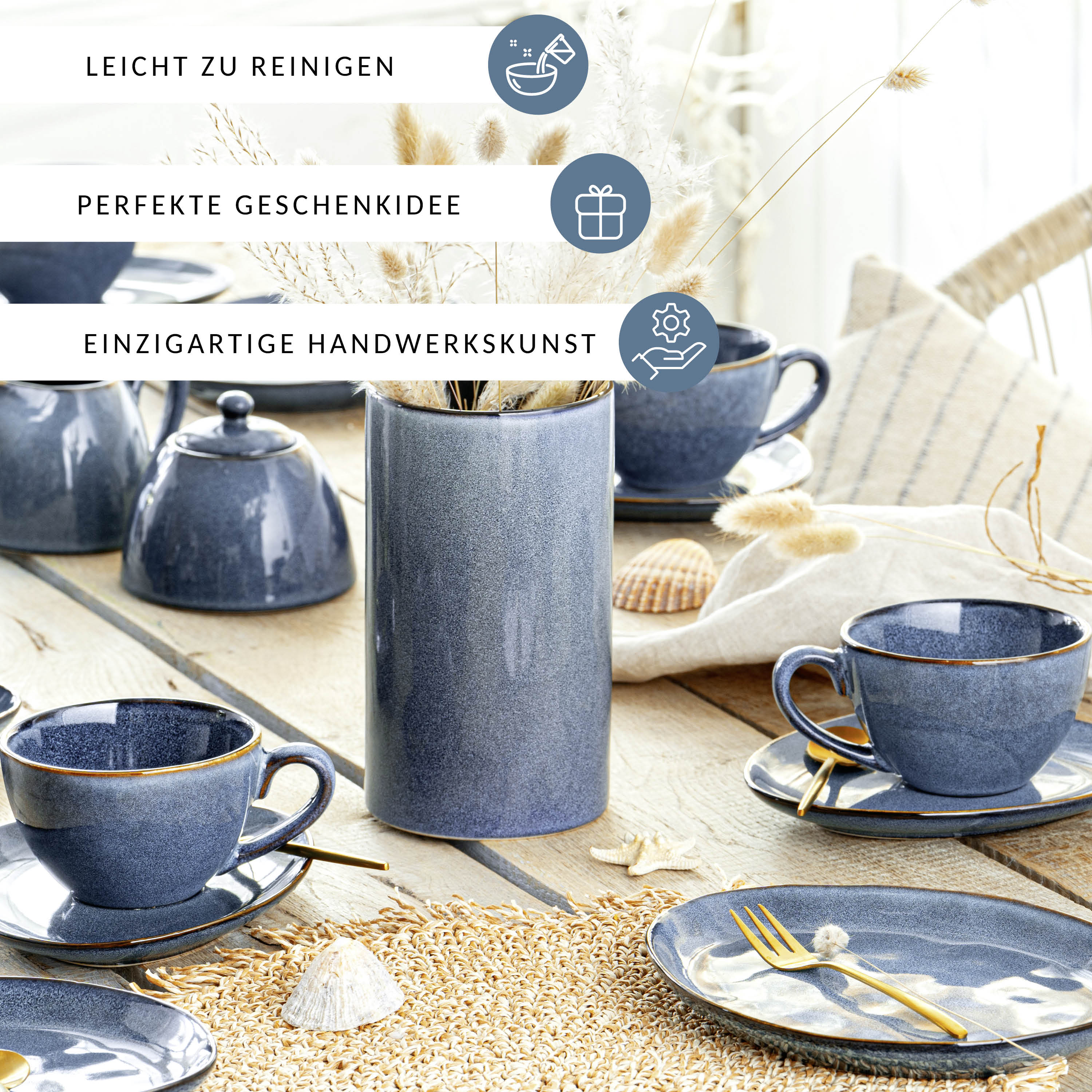SÄNGER Kaffeetassen Set Darwin für 4 Personen
