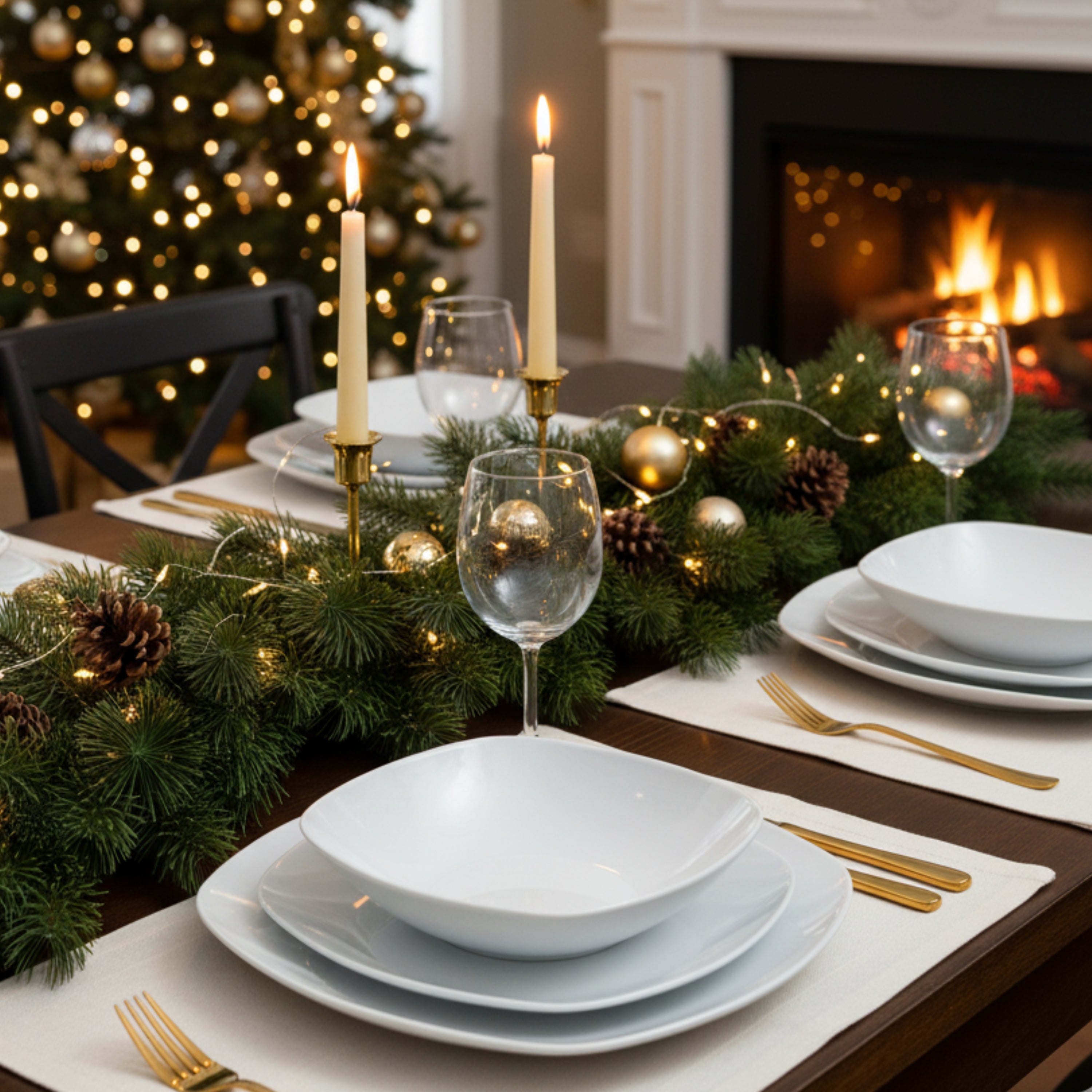 SÄNGER Porzellan Geschirrset Bilgola, Kombiservice 16 teilig für 4 Personen