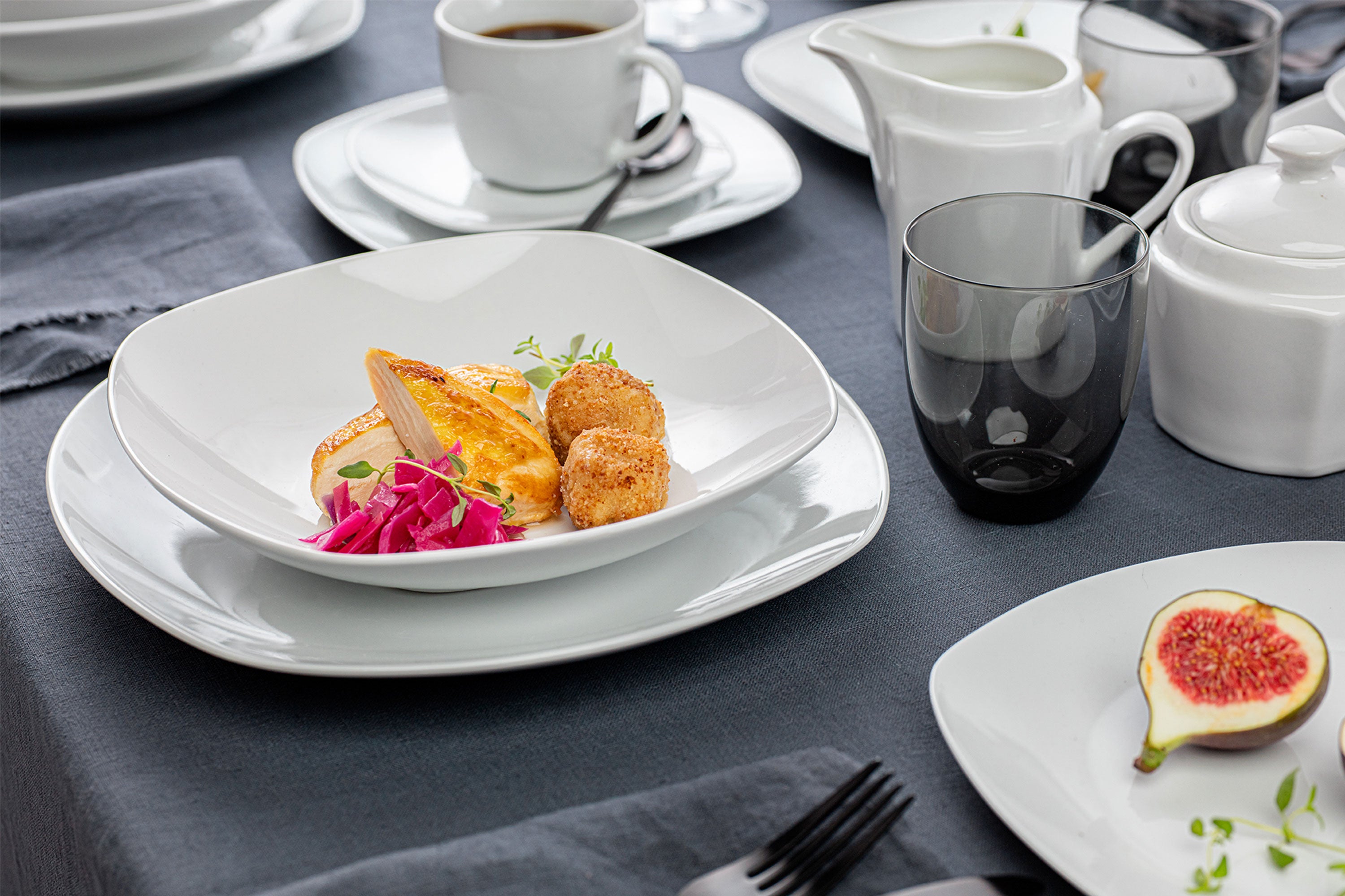 SÄNGER Porzellan Geschirrset Bilgola, Kombiservice 36 teilig für 6 Personen