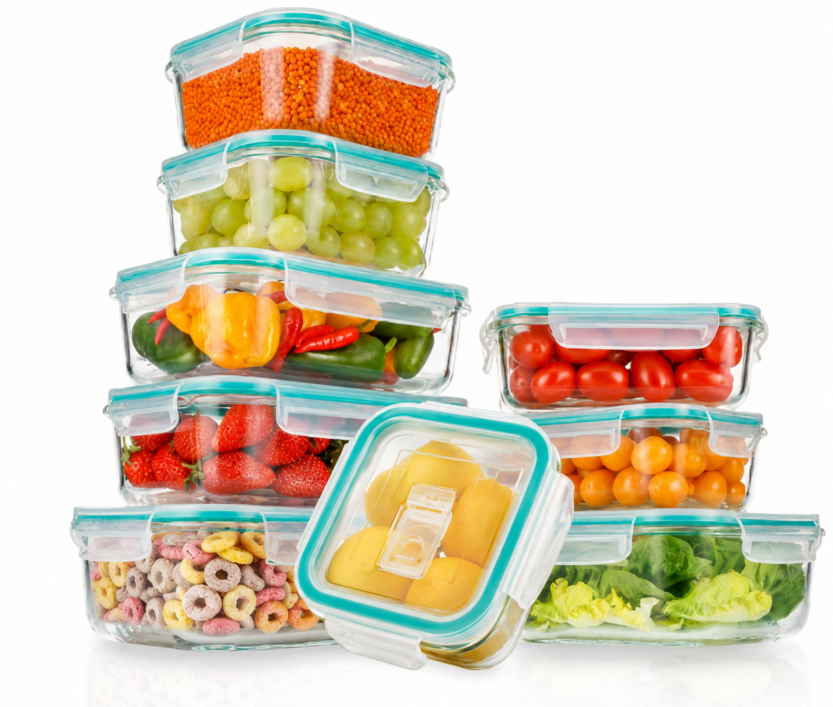 SÄNGER Frischhaltedosen Set aus Glas 9er Set
