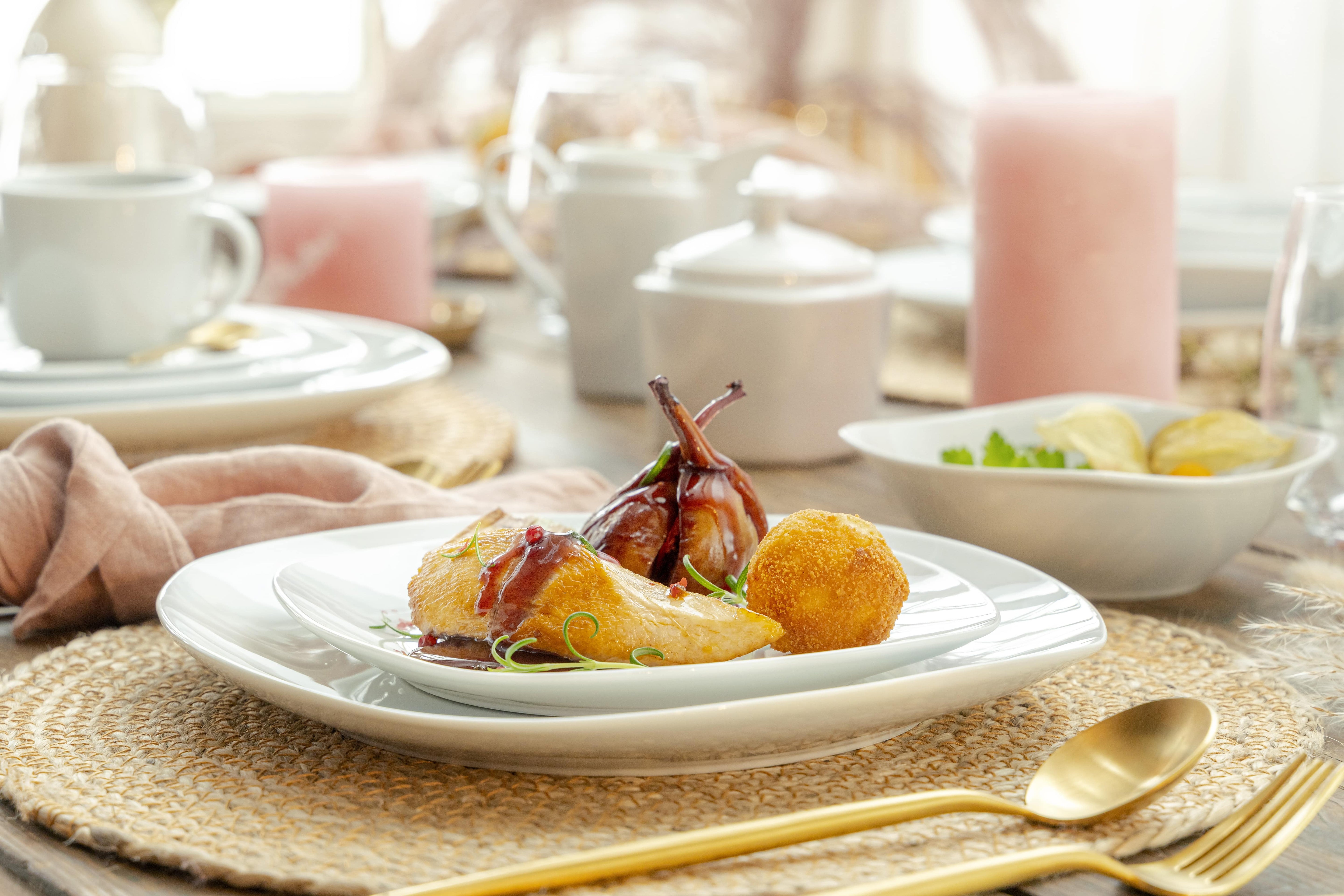 SÄNGER Porzellan Geschirrset Bilgola, Tafelservice 18 teilig für 6 Personen