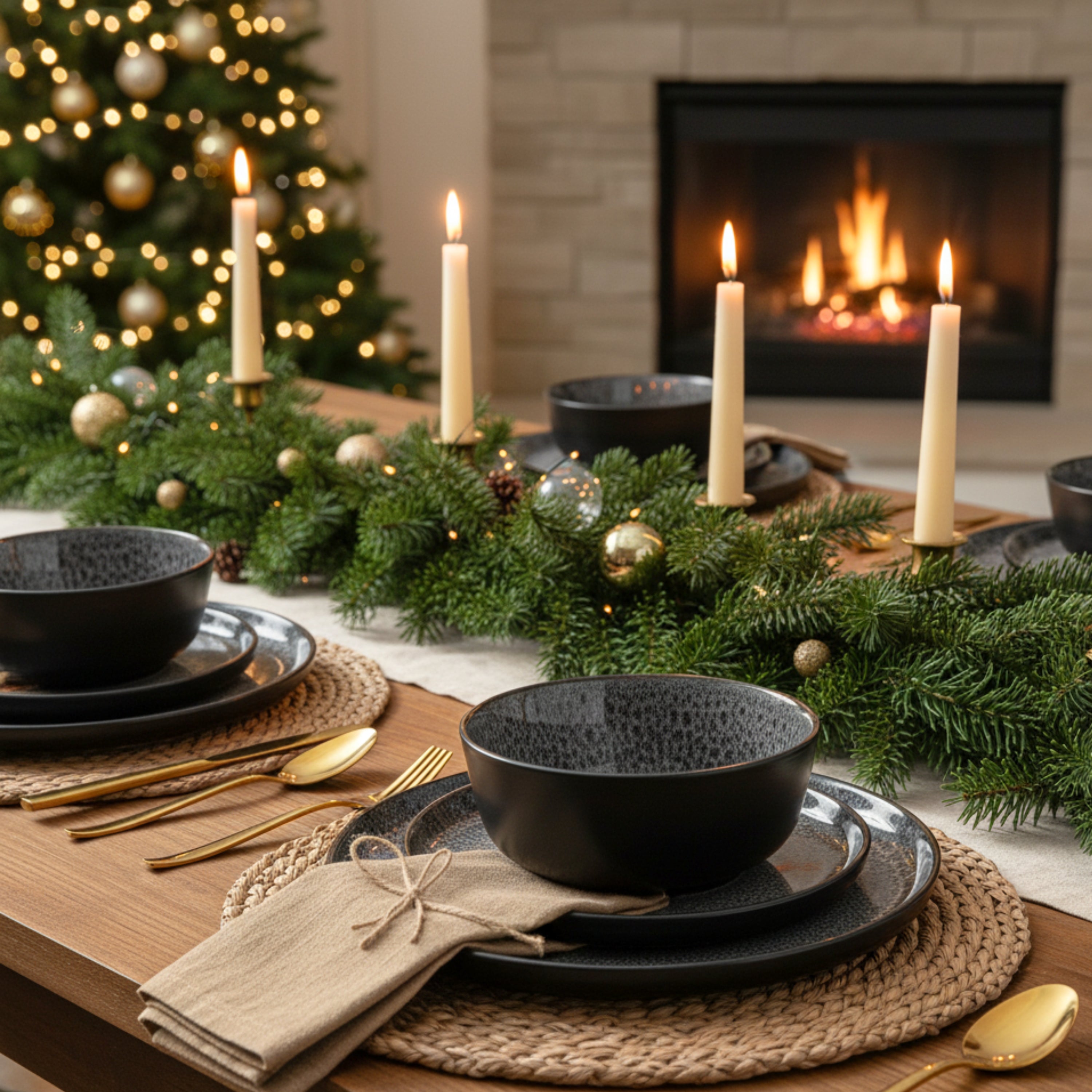 SÄNGER Steingut Geschirrset Sydney, Kombiservice 30 teilig für 6 Personen