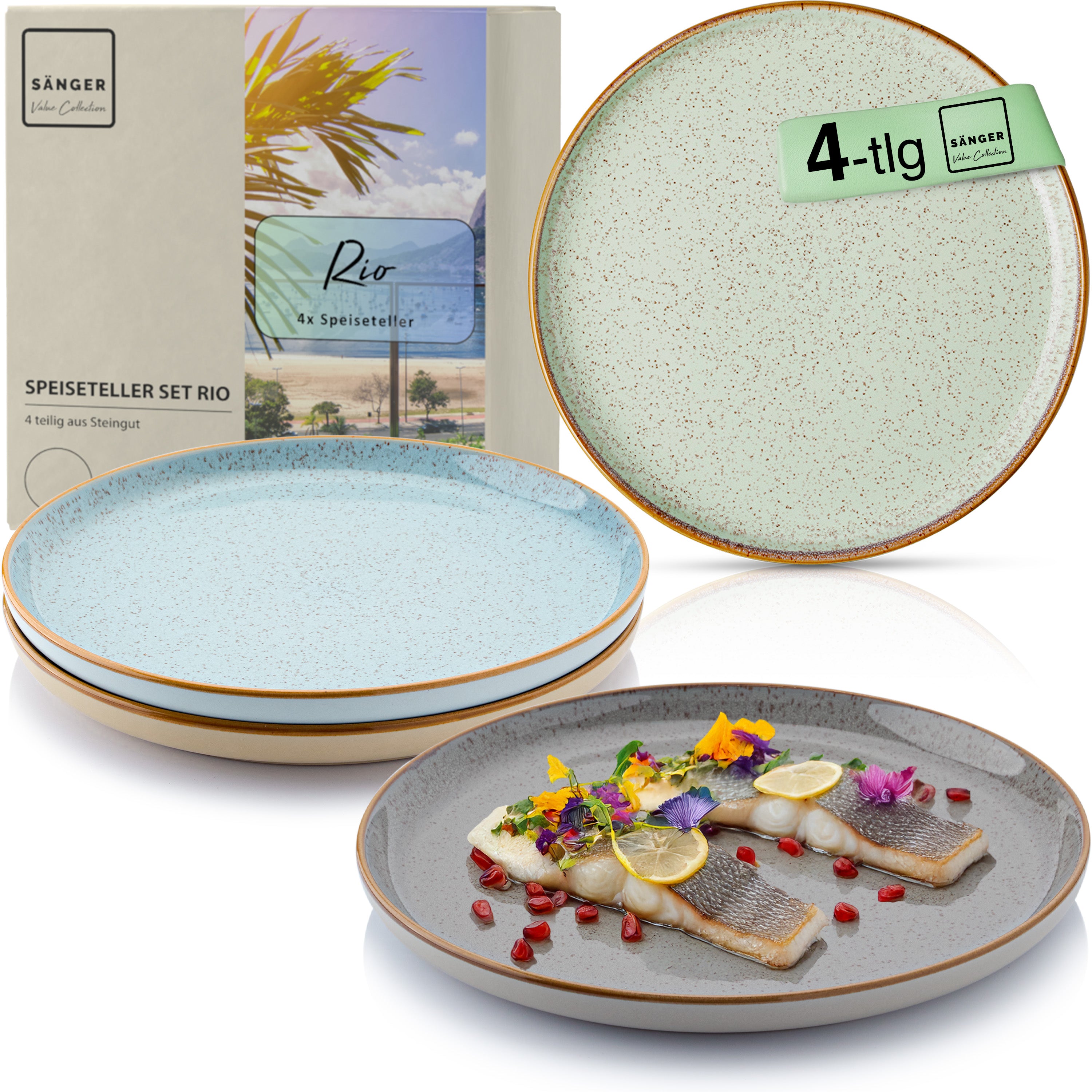 SÄNGER Speiseteller Set Rio 4 teilig