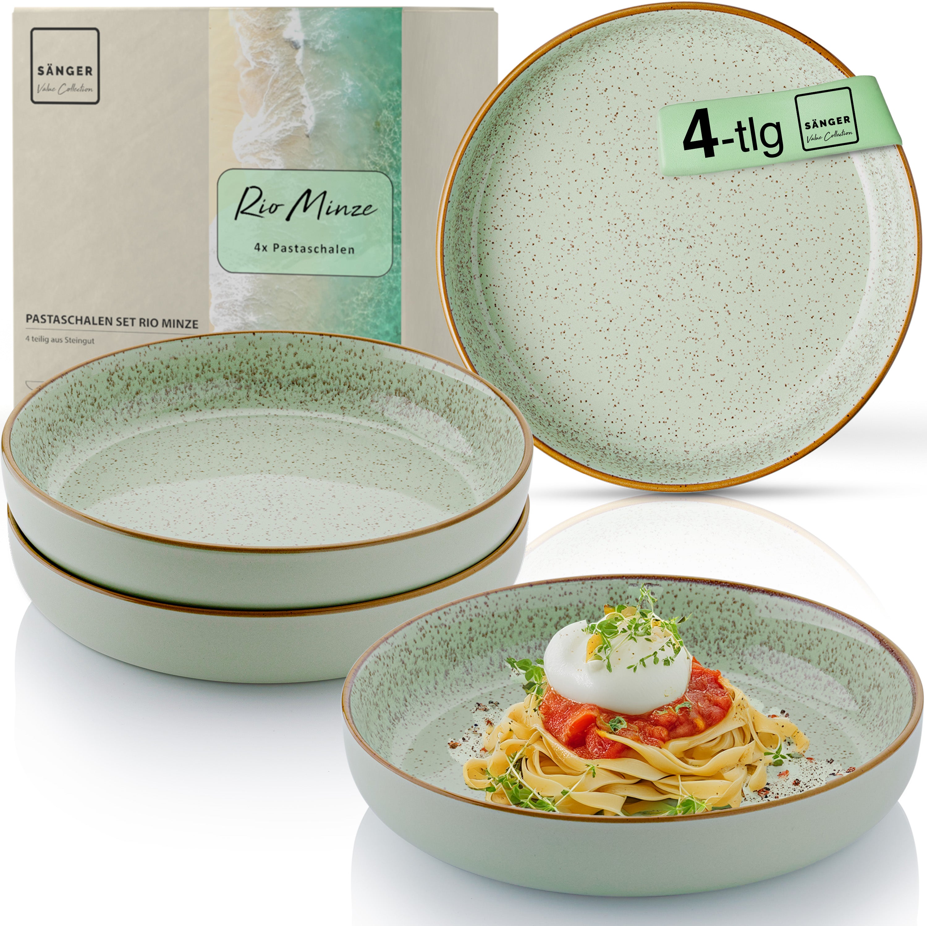 SÄNGER Pastaschalen Set Rio Minze 4 teilig