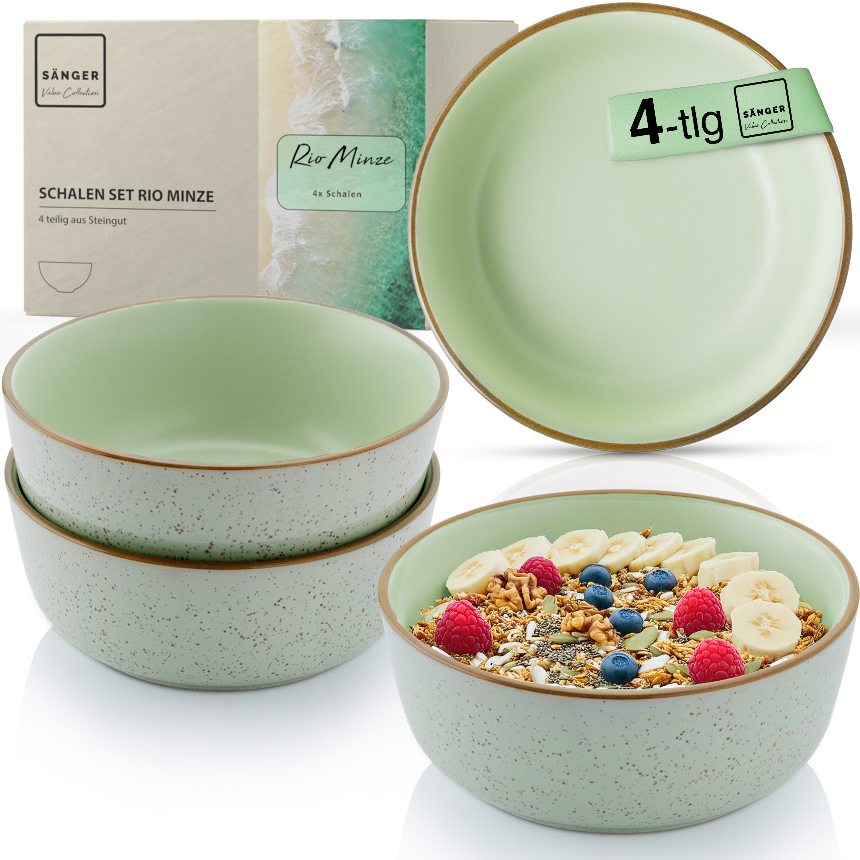SÄNGER Schalen Set Rio Minze 4 teilig