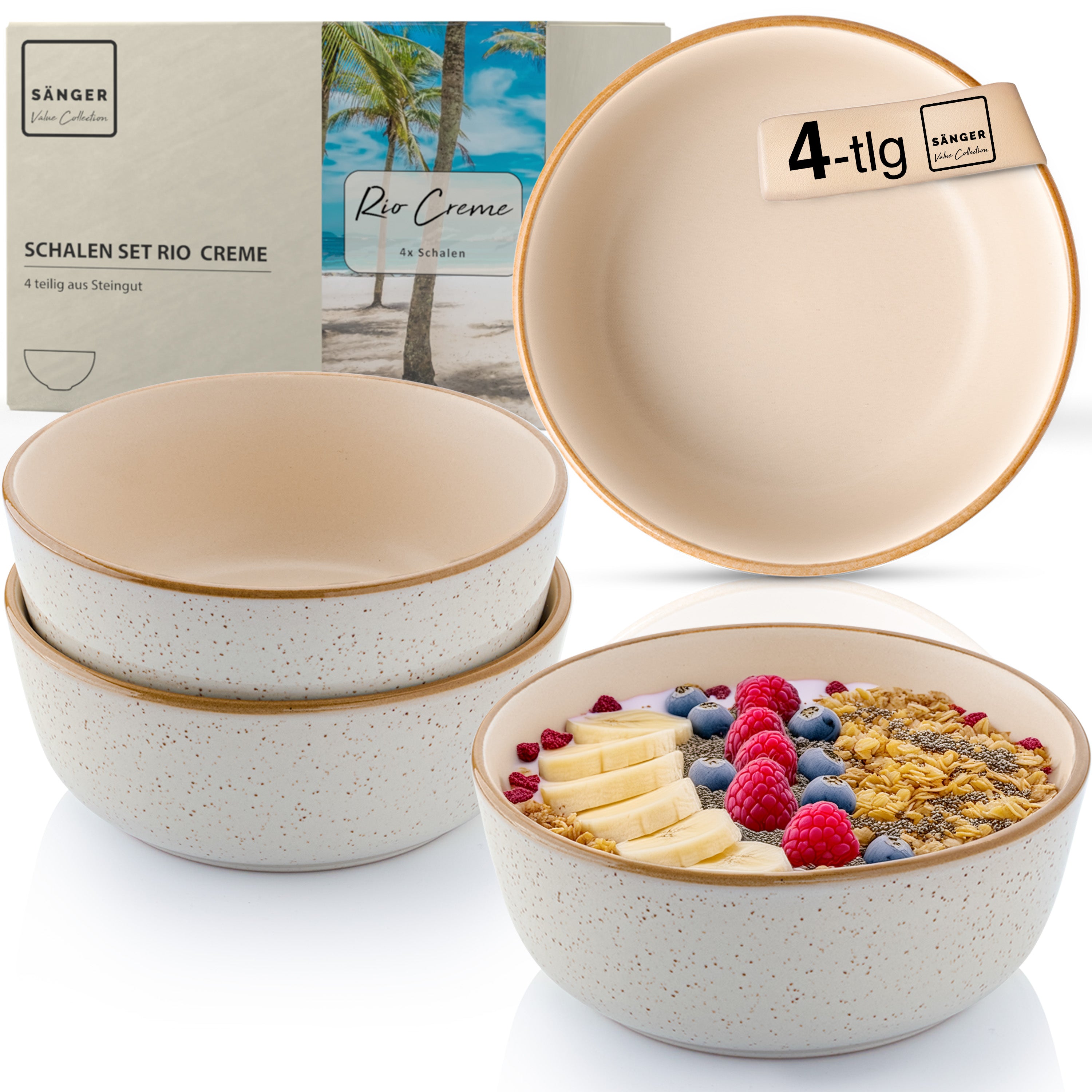 SÄNGER Schalen Set Rio Creme 4 teilig