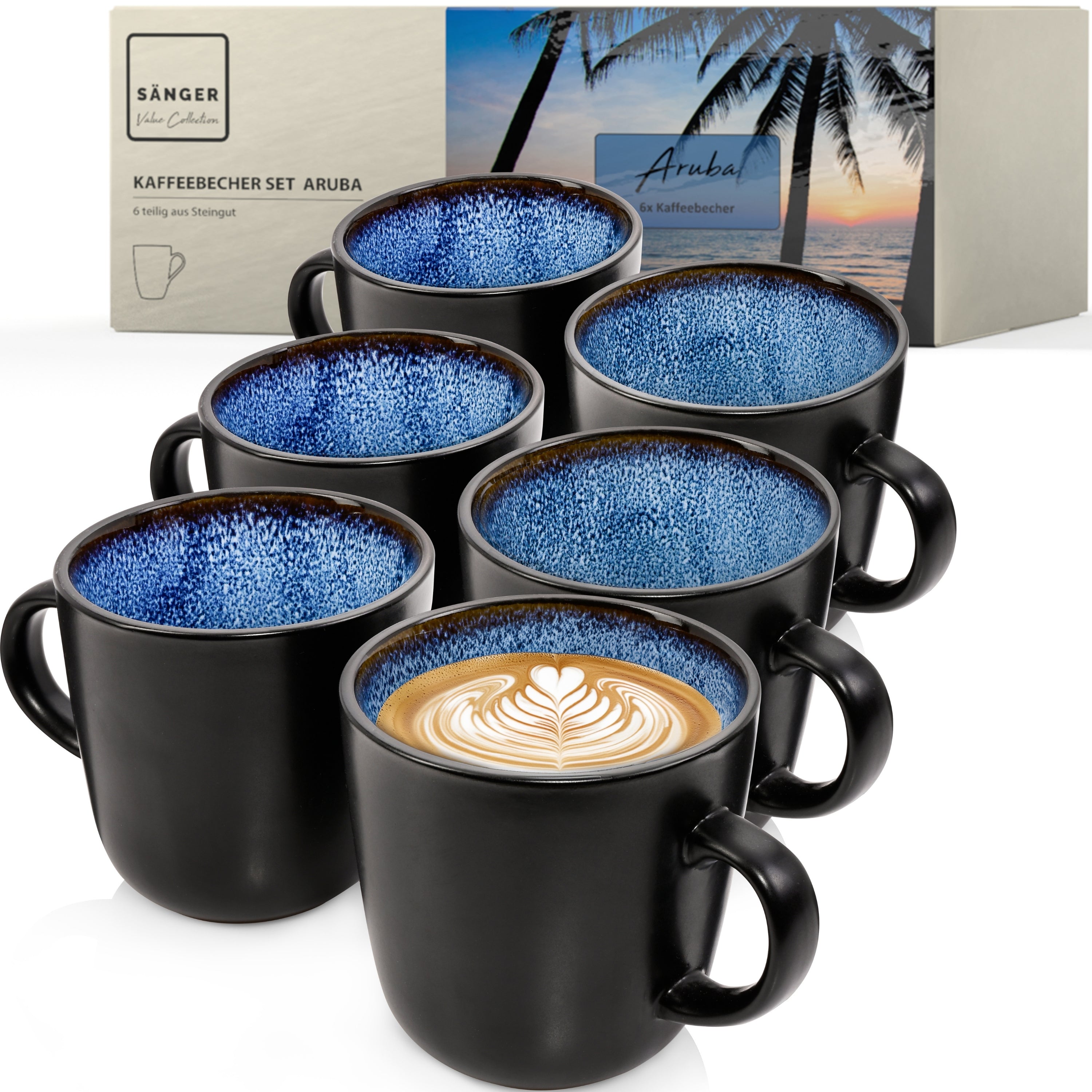 SÄNGER Kaffeebecher Set Aruba 6 teilig