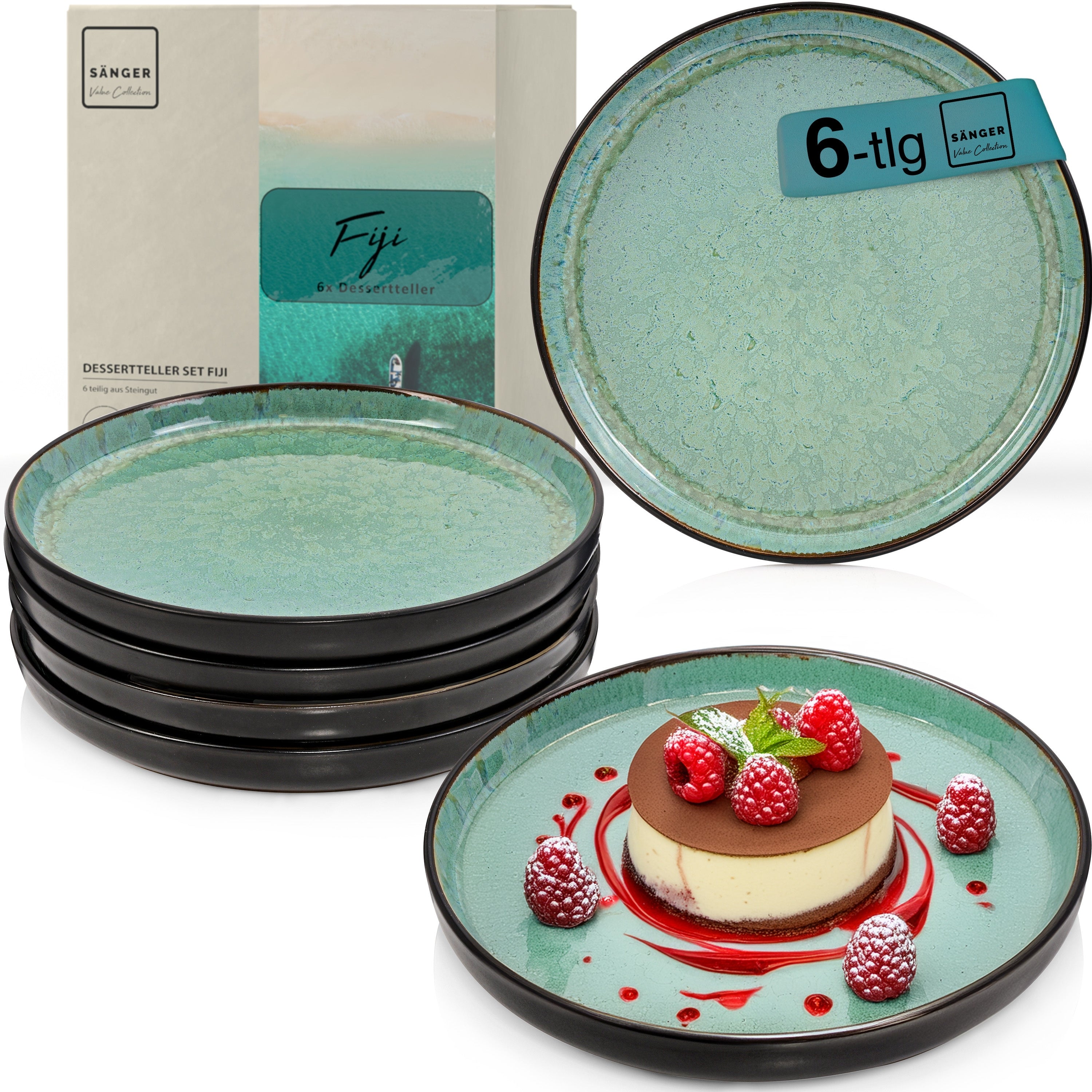 SÄNGER Dessertteller Set Fiji 6 teilig