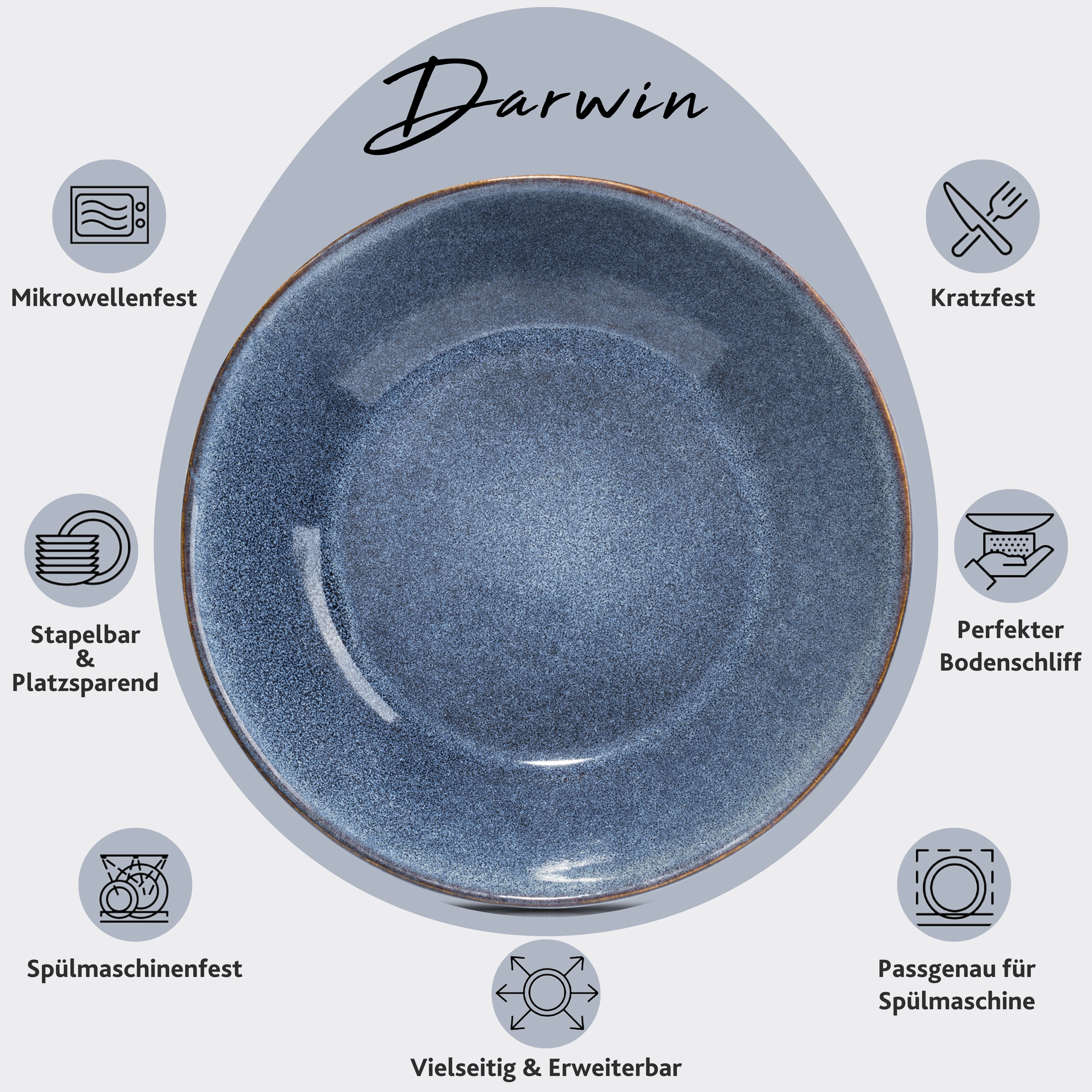 SÄNGER Suppenteller Set Darwin 4 teilig