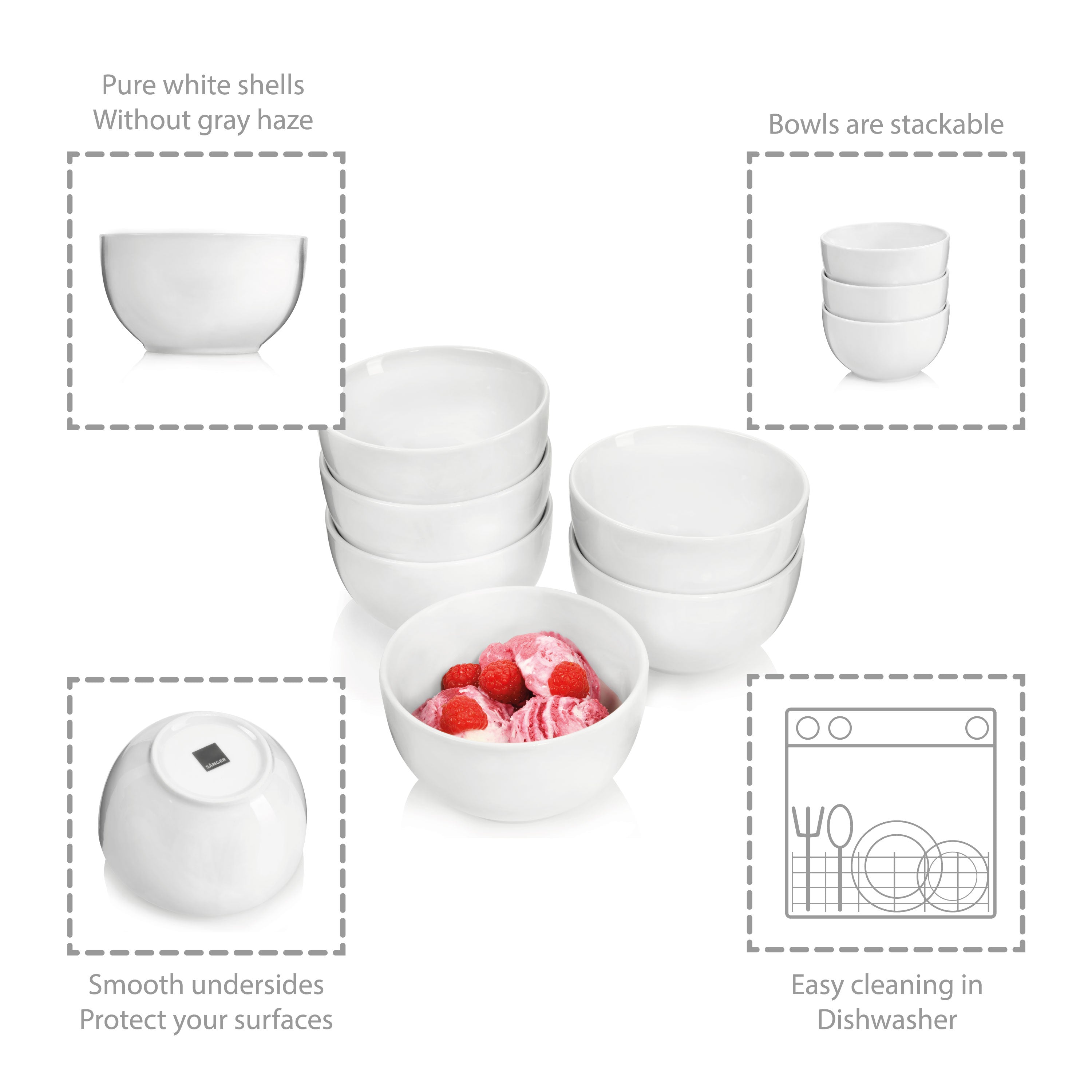 SÄNGER Dessertschalen Set Sunfort 6 teilig