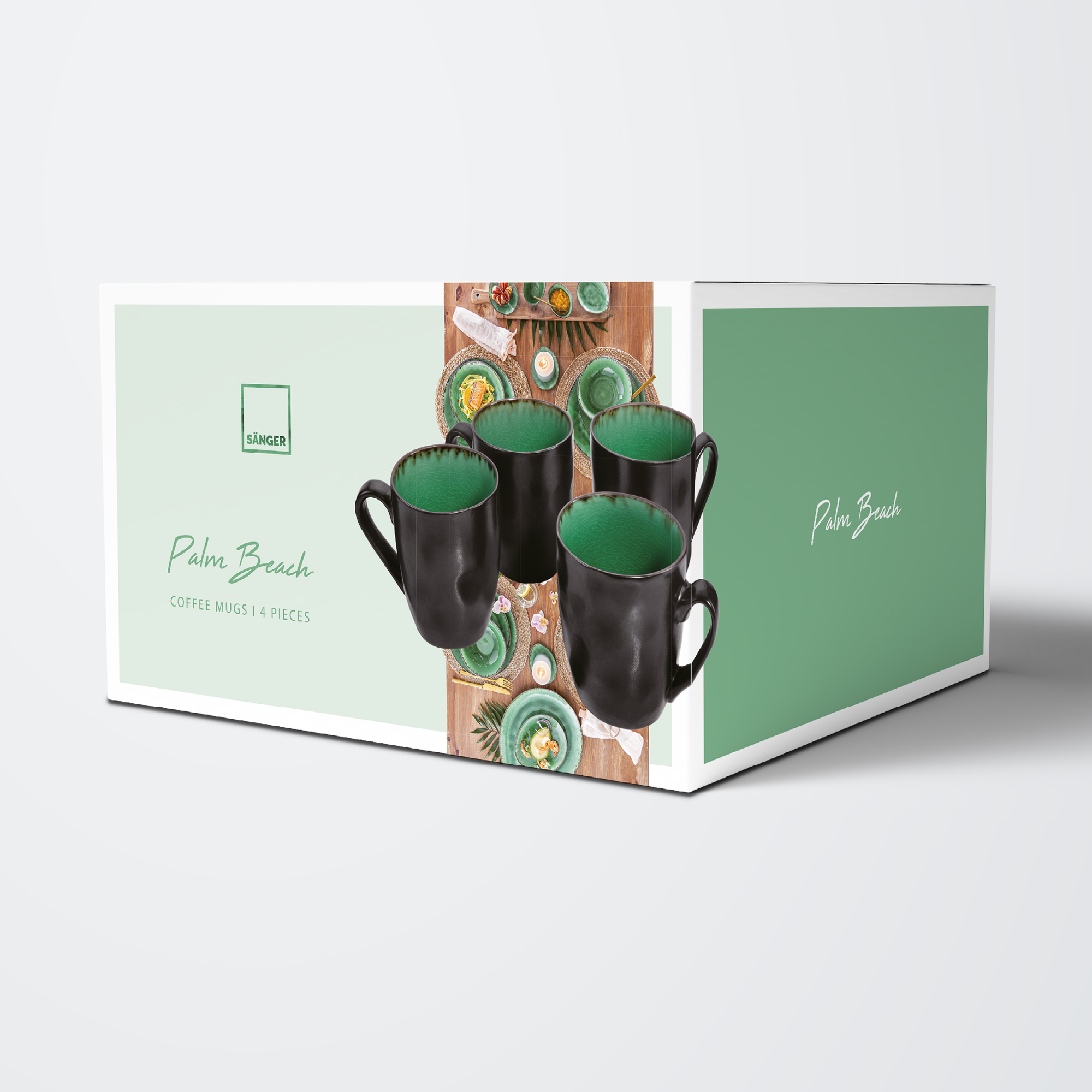 SÄNGER Kaffeebecher Set Palm Beach 4 teilig