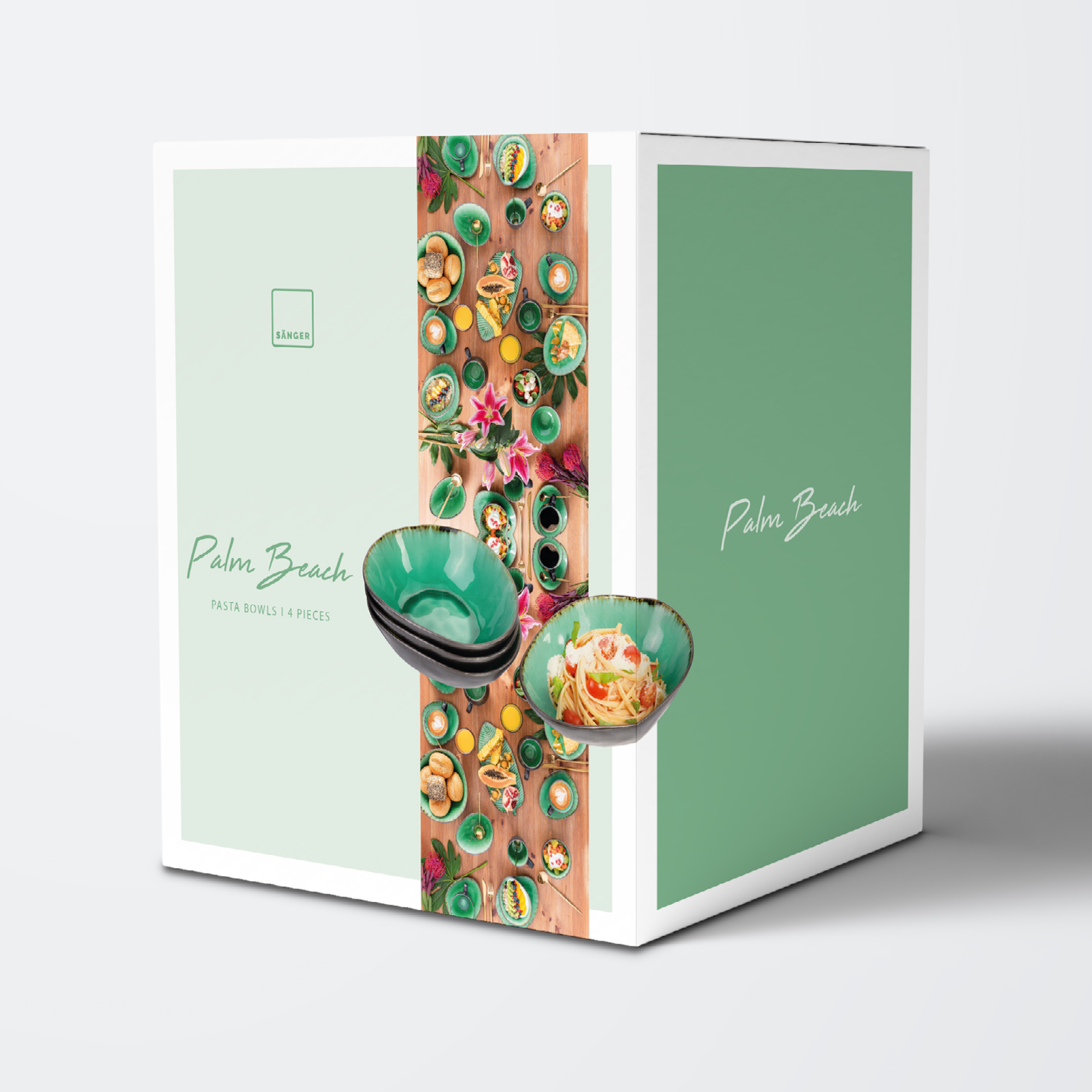 SÄNGER Pastaschalen Set Palm Beach 4 teilig