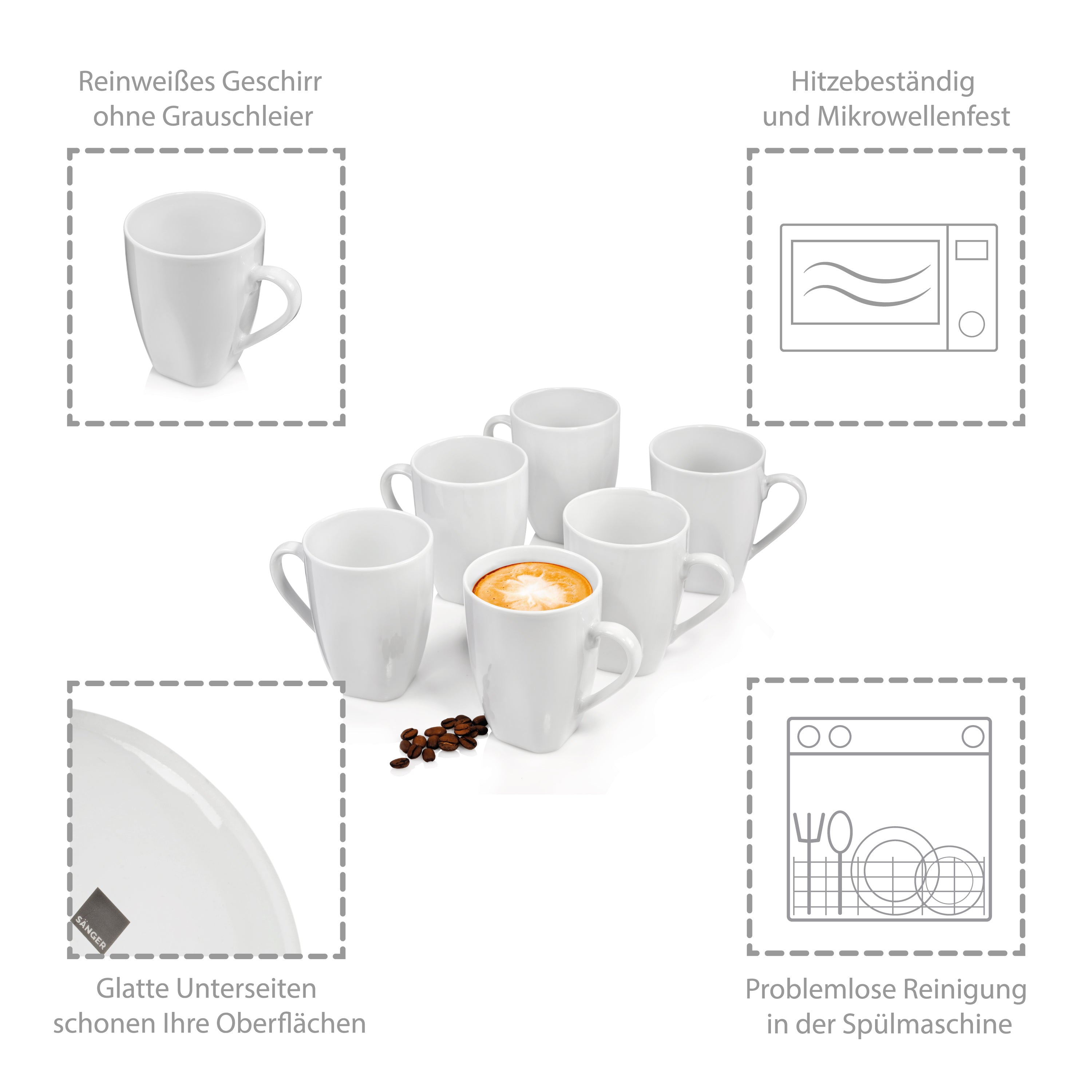 SÄNGER Kaffeebecher Set Avalon 6 teilig