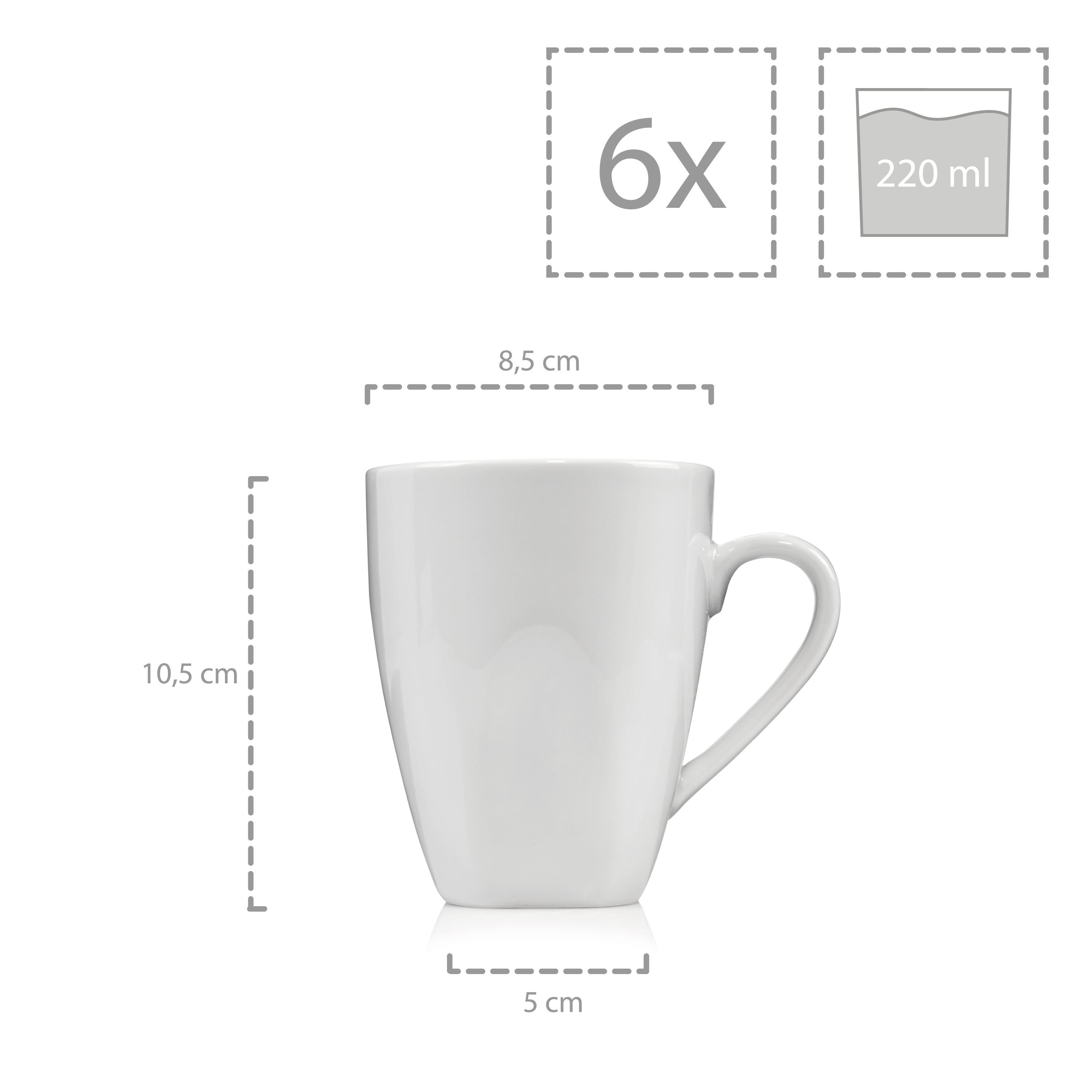 SÄNGER Kaffeebecher Set Avalon 6 teilig