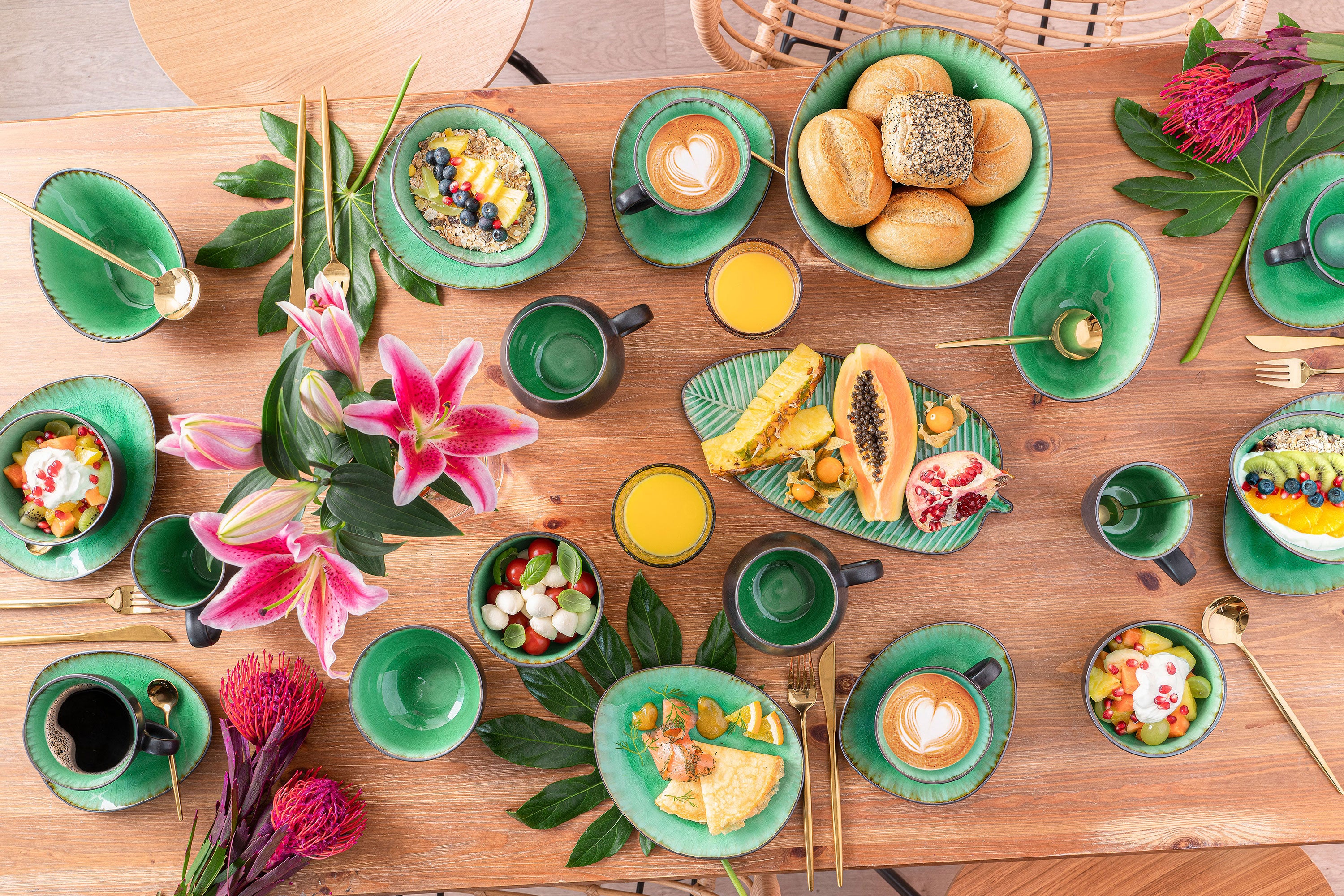 SÄNGER Cappuccinotassen Set Palm Beach 4 teilig