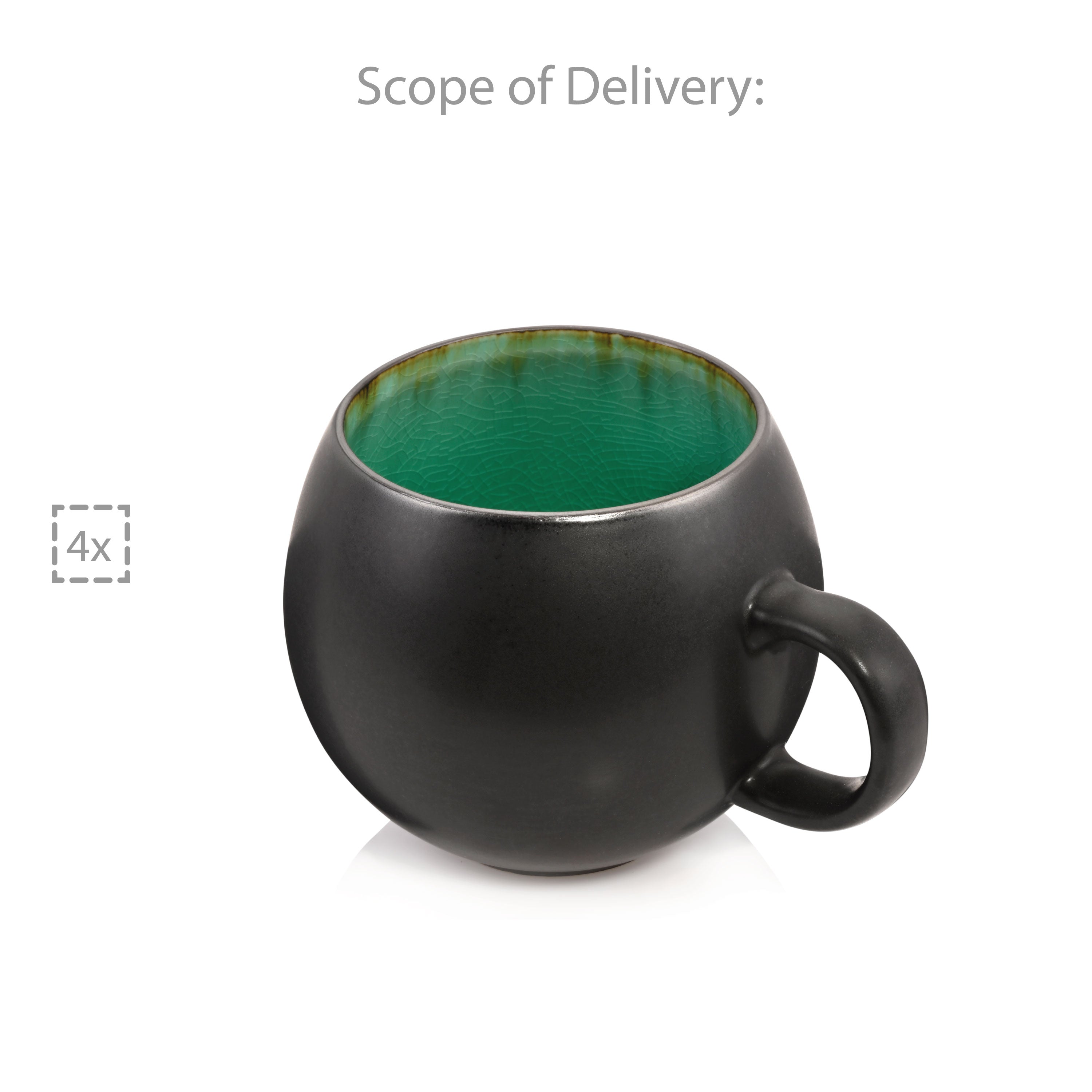 SÄNGER Cappuccinotassen Set Palm Beach 4 teilig