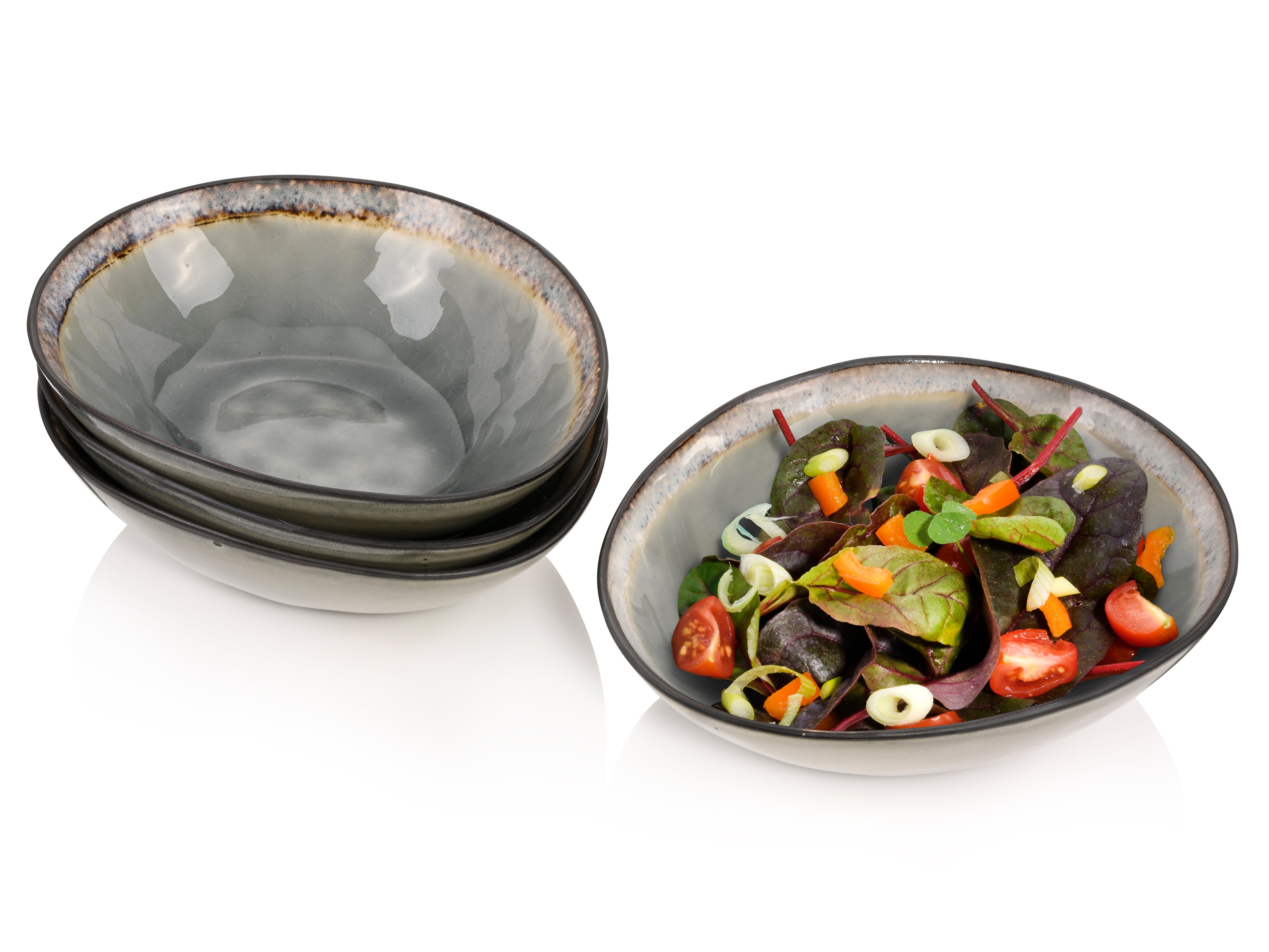 SÄNGER Salatschalen Set Capri Grau 4 teilig