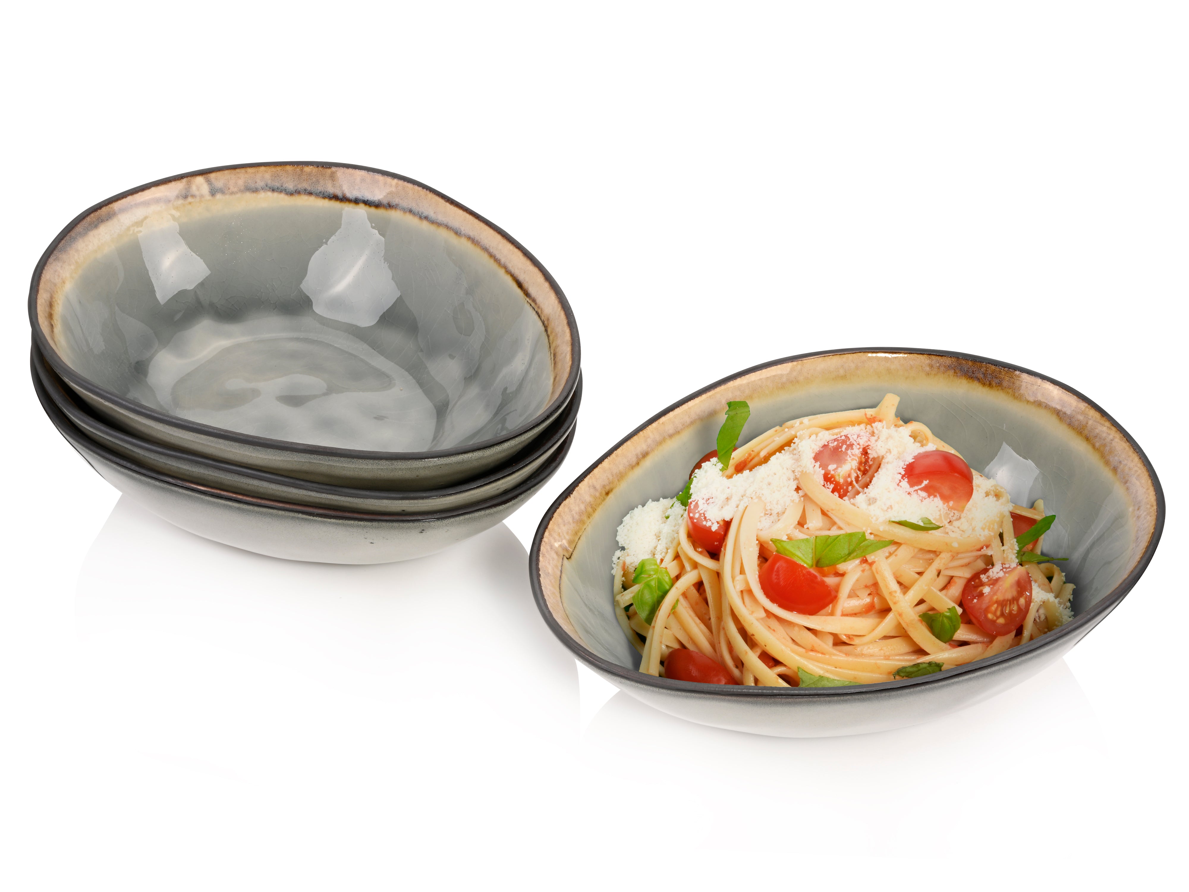 SÄNGER Pastaschalen Set Capri Grau 4 teilig