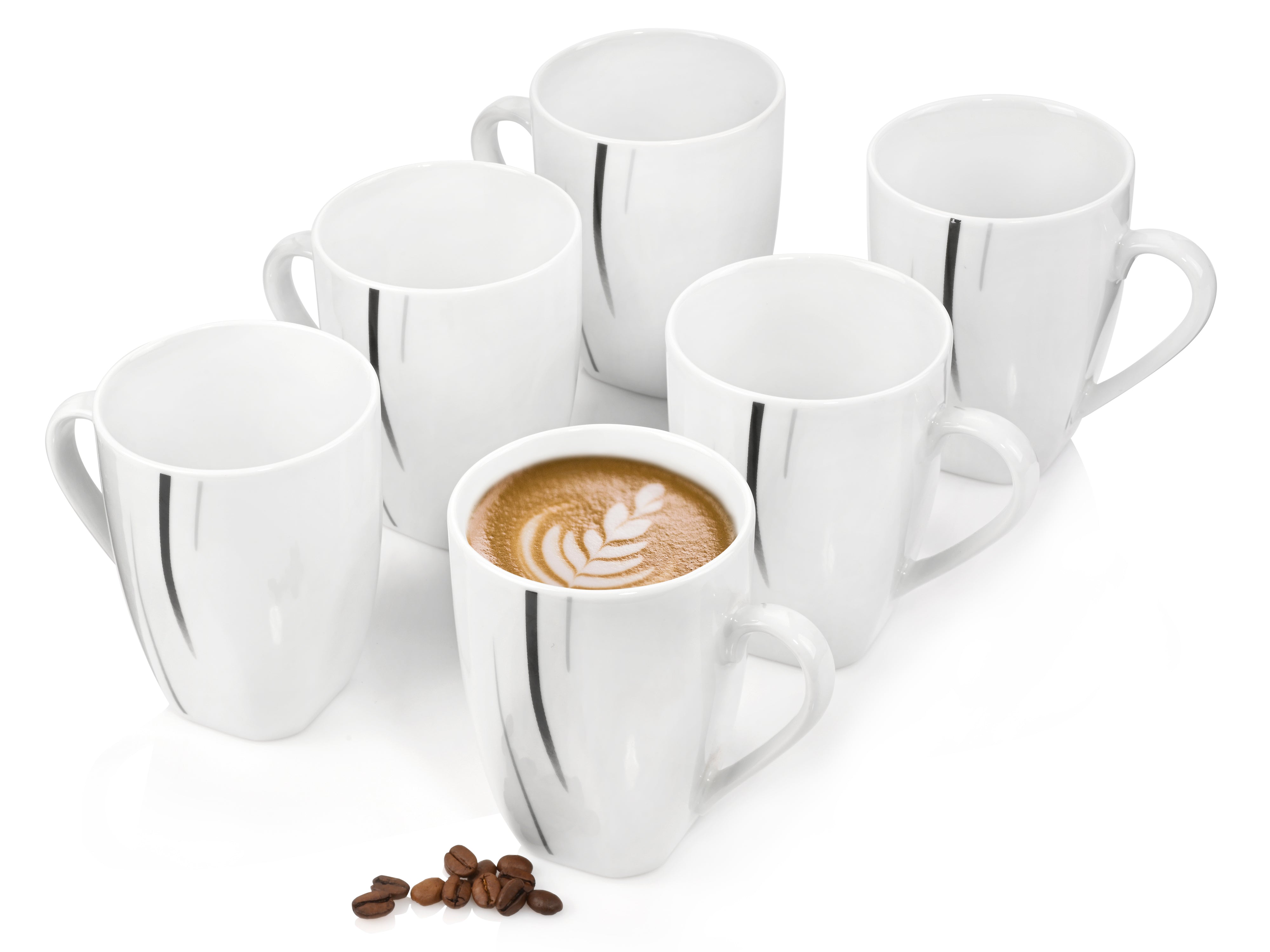 SÄNGER Kaffeebecher Set Bilgola Black Lines 6 teilig