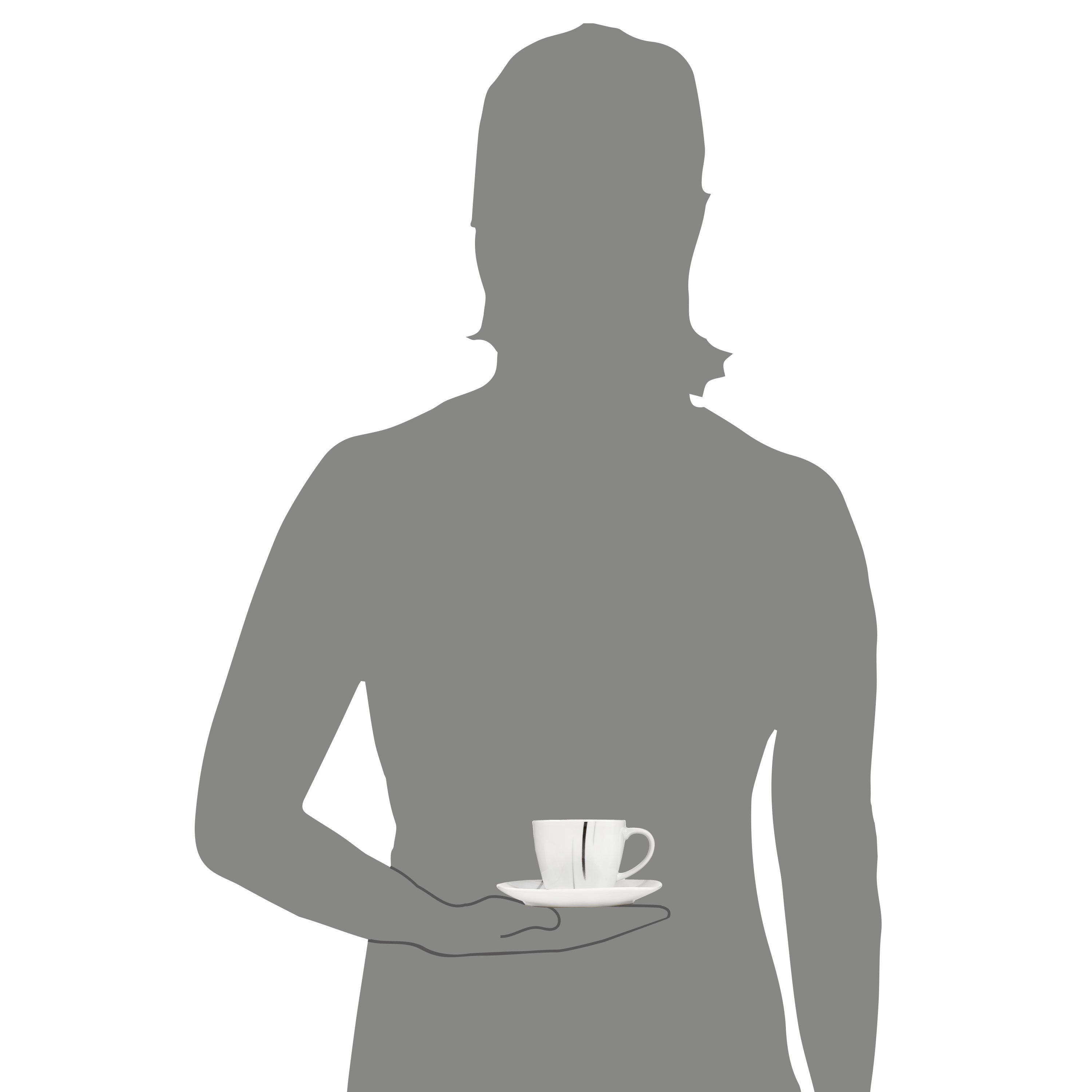 SÄNGER Kaffeeservice Bilgola Black Lines 12 teilig für 6 Personen