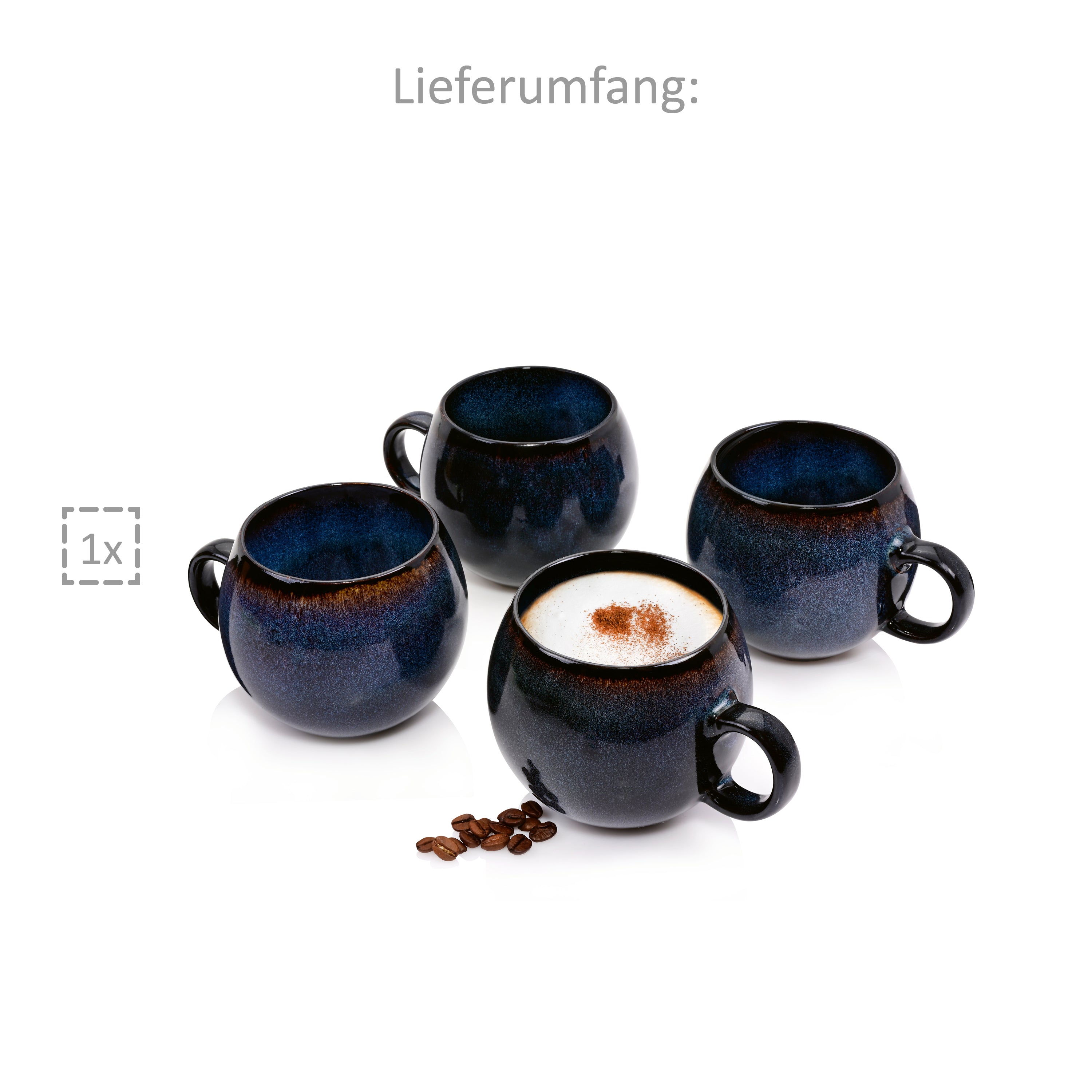 SÄNGER Cappuccinotassen Set Tokio 4 teilig
