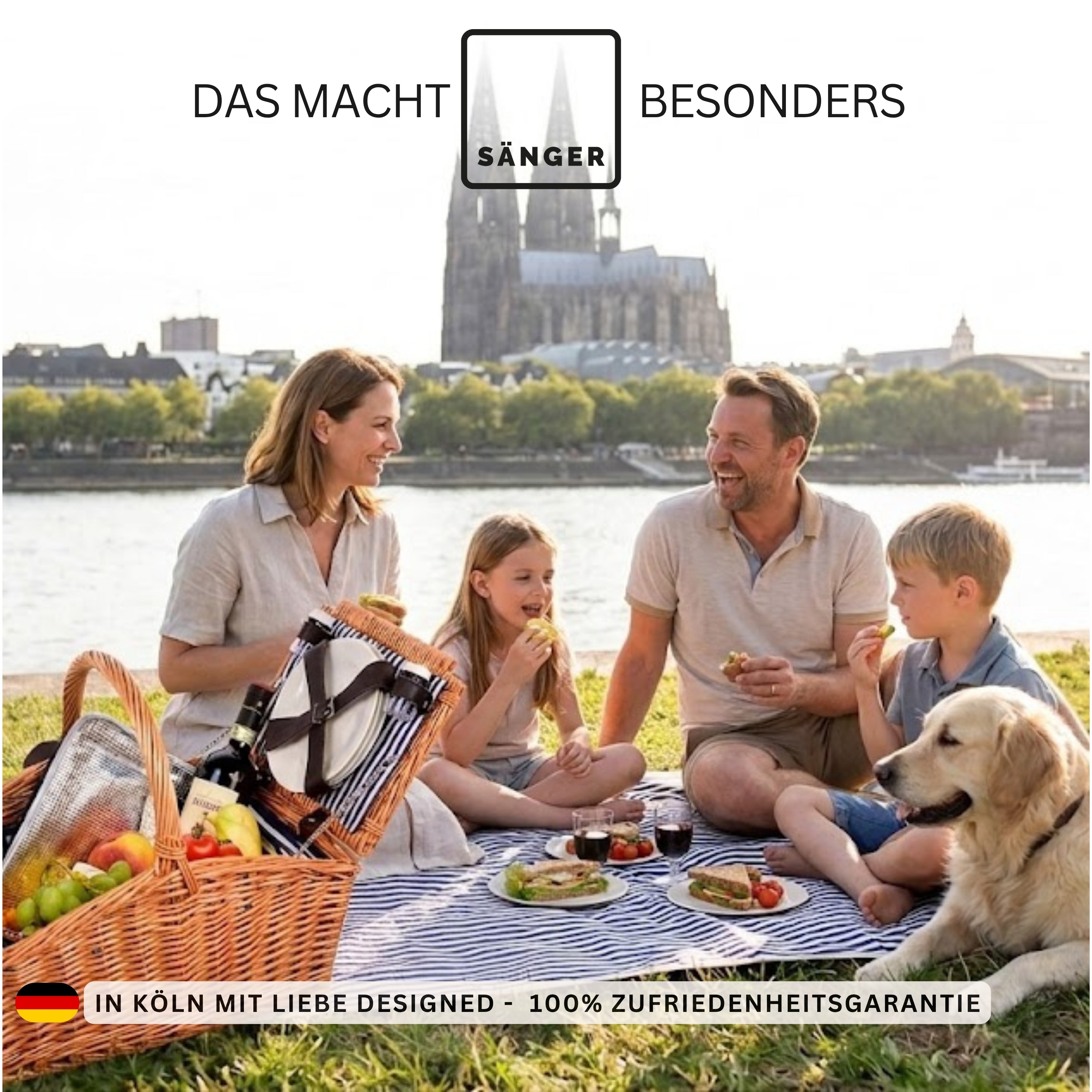 SÄNGER Picknickkorb Sylt 24 teilig für 4 Personen