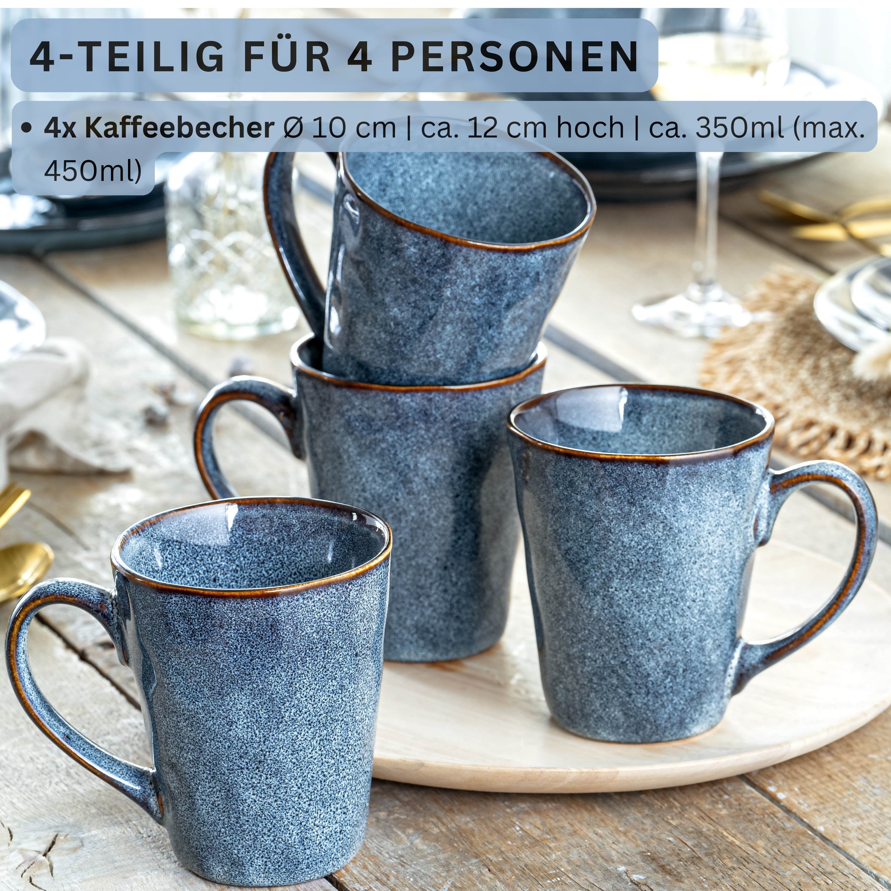 SÄNGER Kaffeebecher Set Darwin 4 teilig
