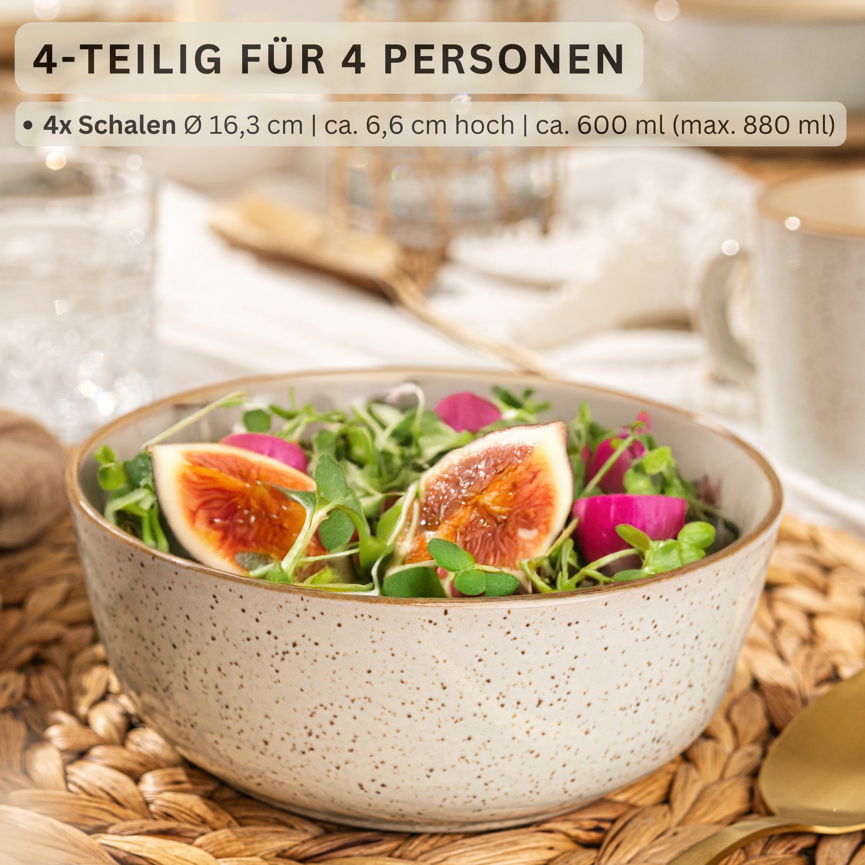 SÄNGER Schalen Set Rio Creme 4 teilig