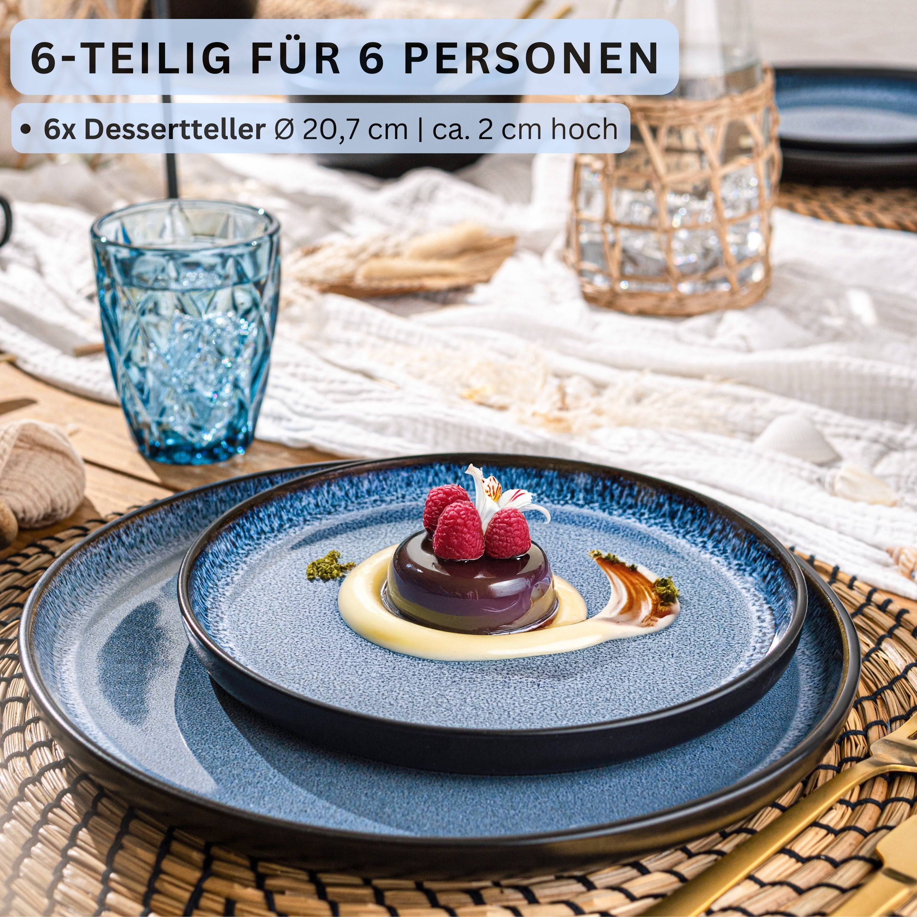 SÄNGER Dessertteller Set Aruba 6 teilig