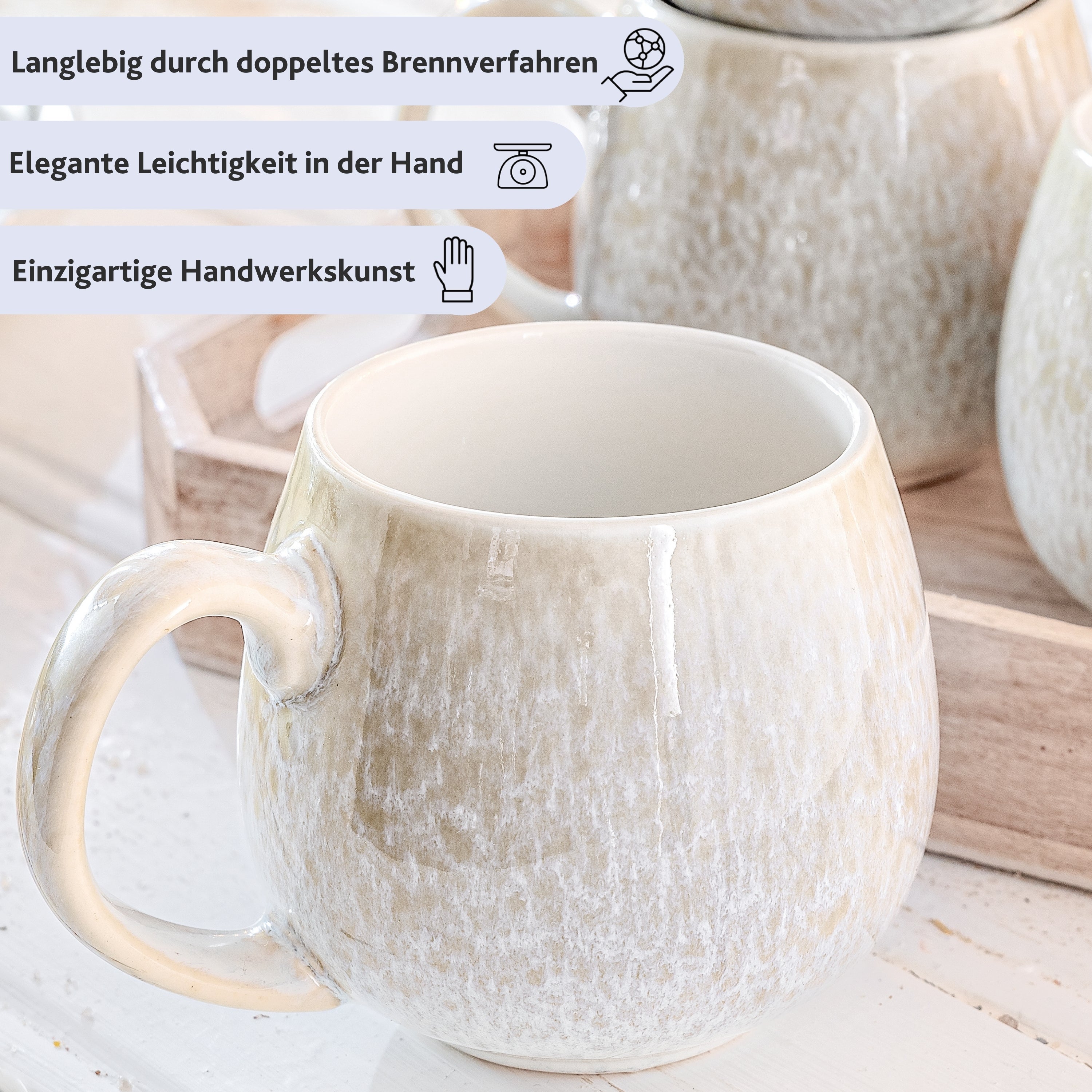 SÄNGER Kaffeebecher Set Santorini 4 teilig
