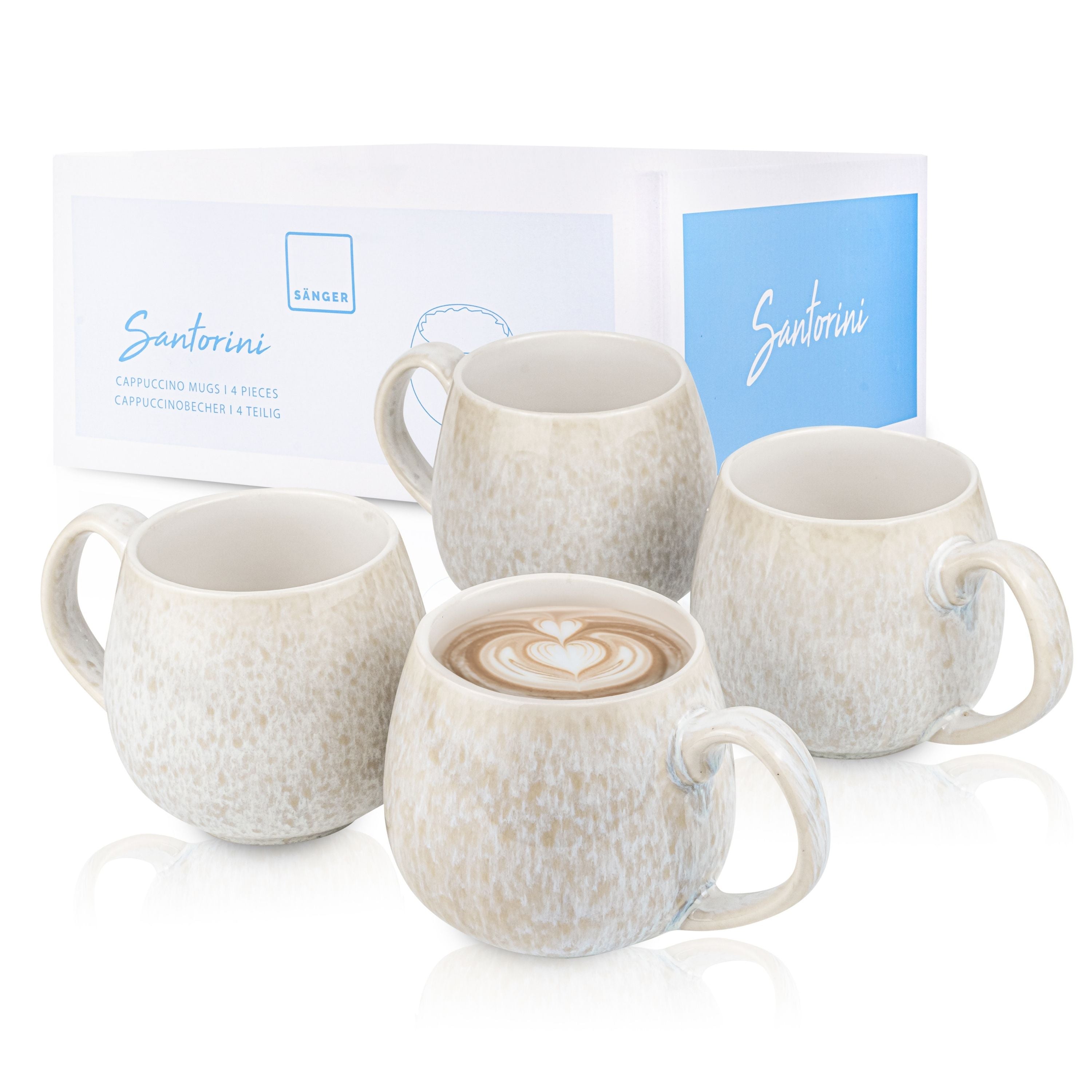 SÄNGER Kaffeebecher Set Santorini 4 teilig