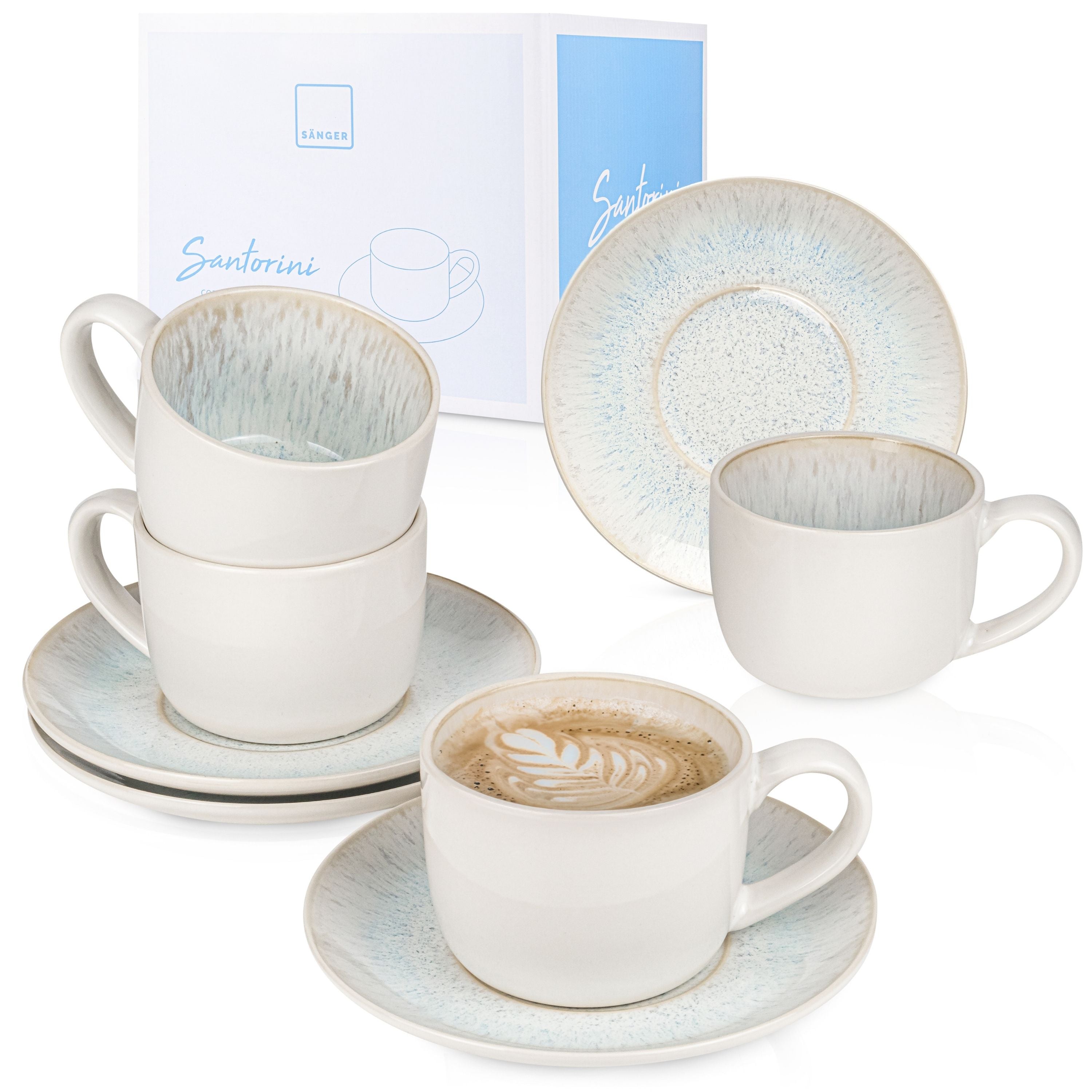 SÄNGER Kaffeetassen Set Santorini 8 teilig