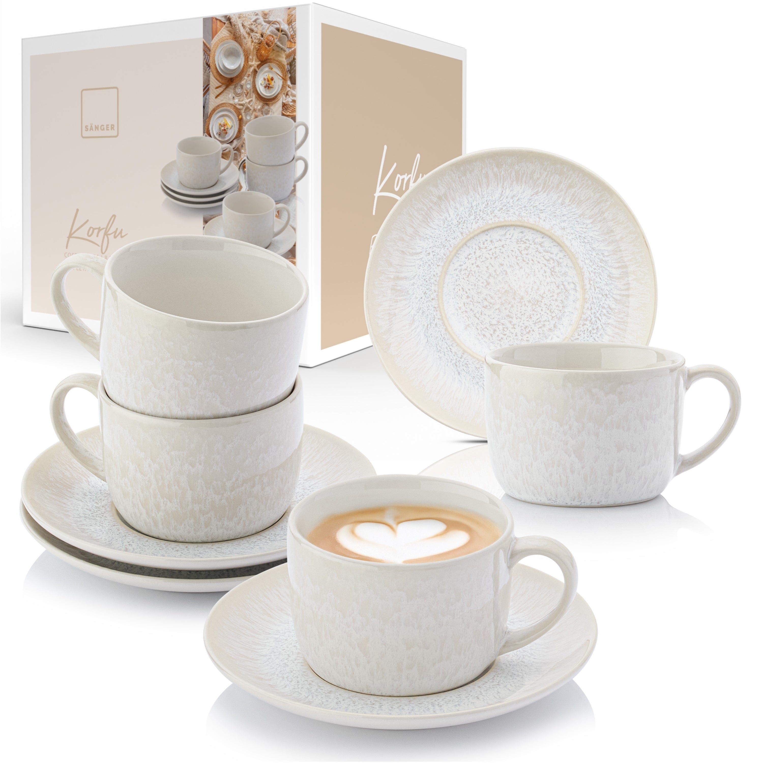 SÄNGER Kaffeetassen Set Korfu 8 teilig