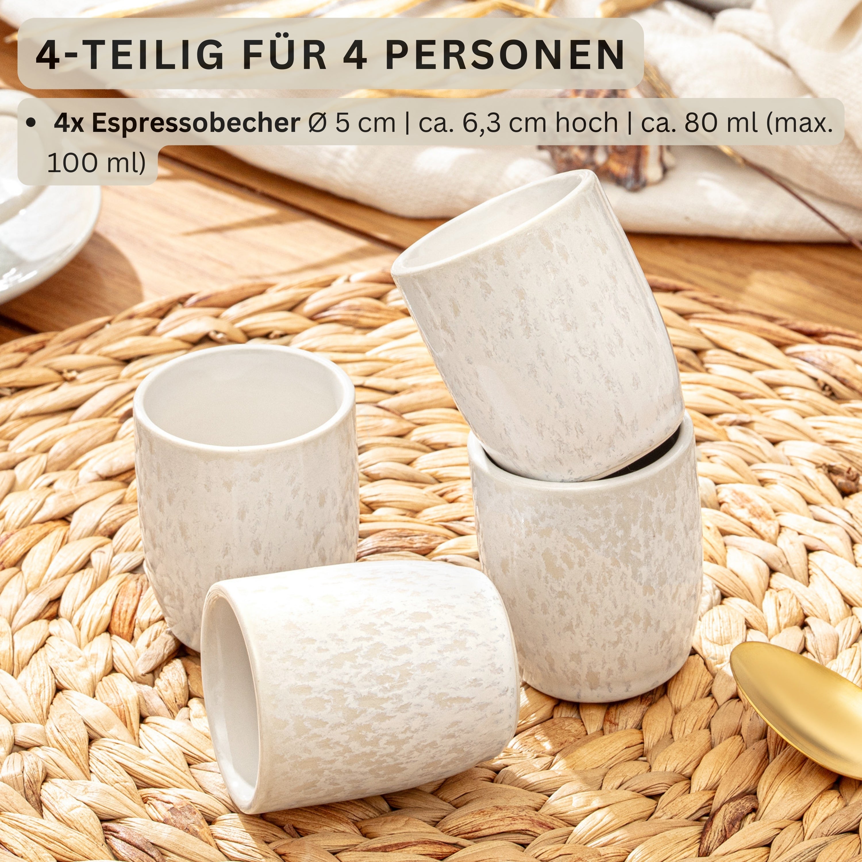 SÄNGER Espressobecher Set Korfu 4 teilig