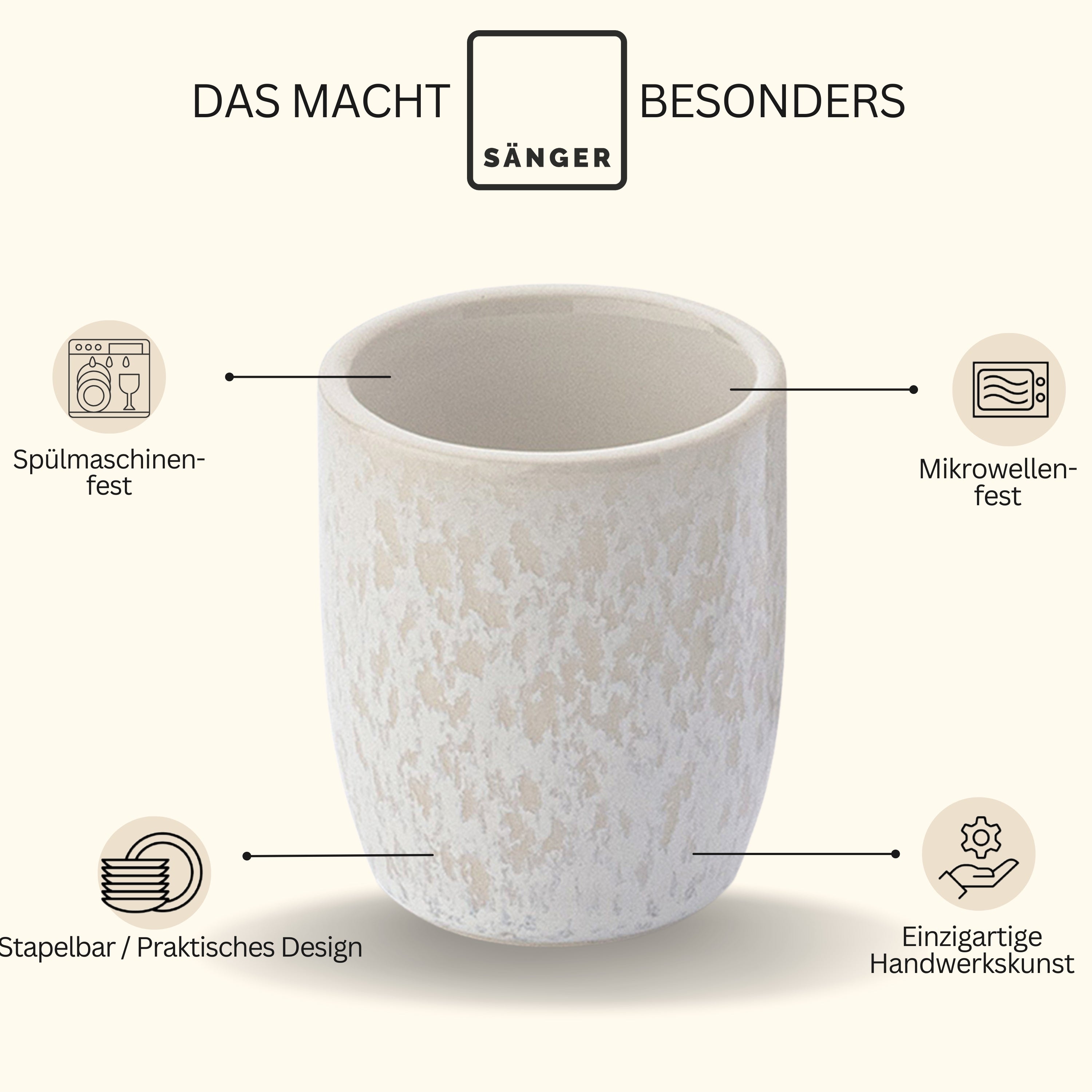 SÄNGER Espressobecher Set Korfu 4 teilig