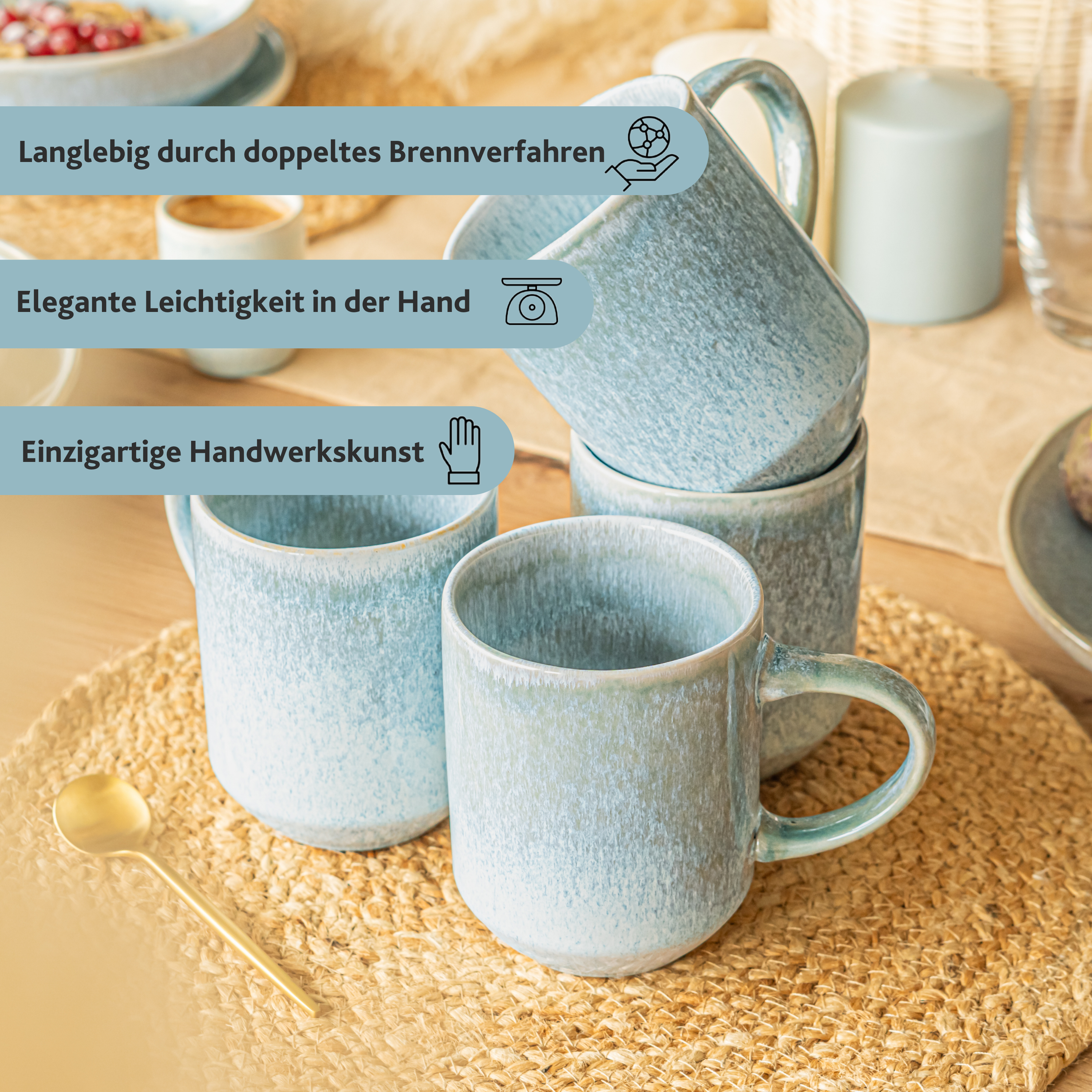 SÄNGER Kaffeebecher Set Lima 4 teilig