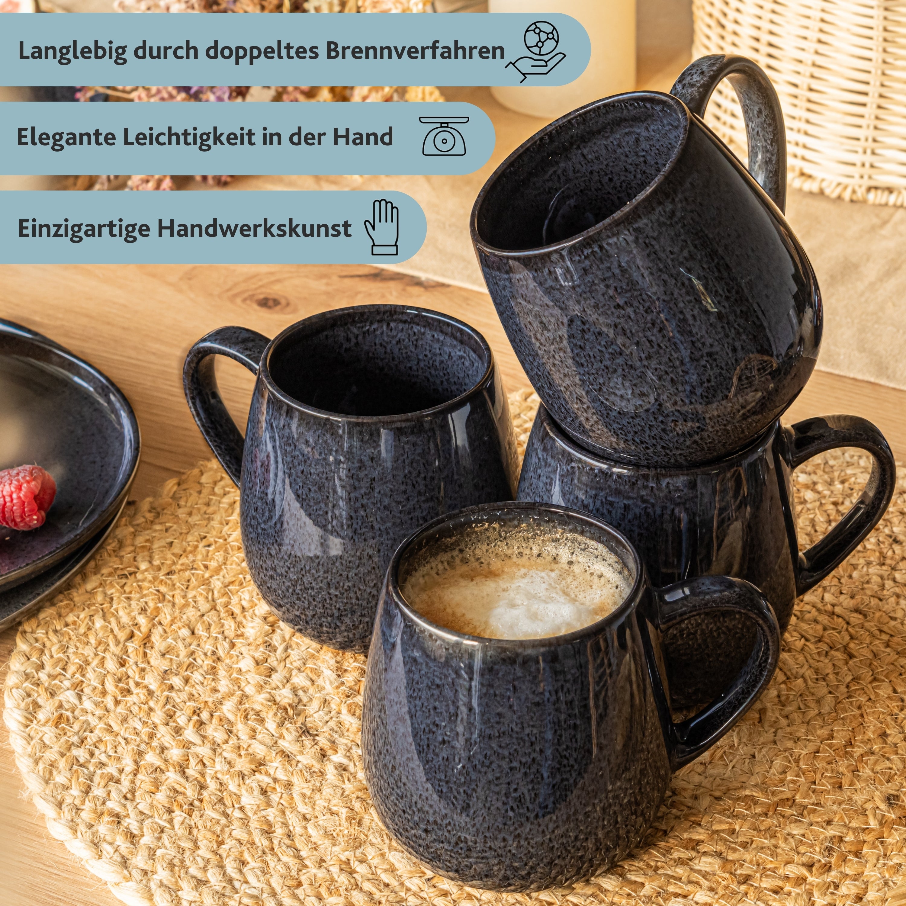 SÄNGER Kaffeebecher Set Bali 4 teilig