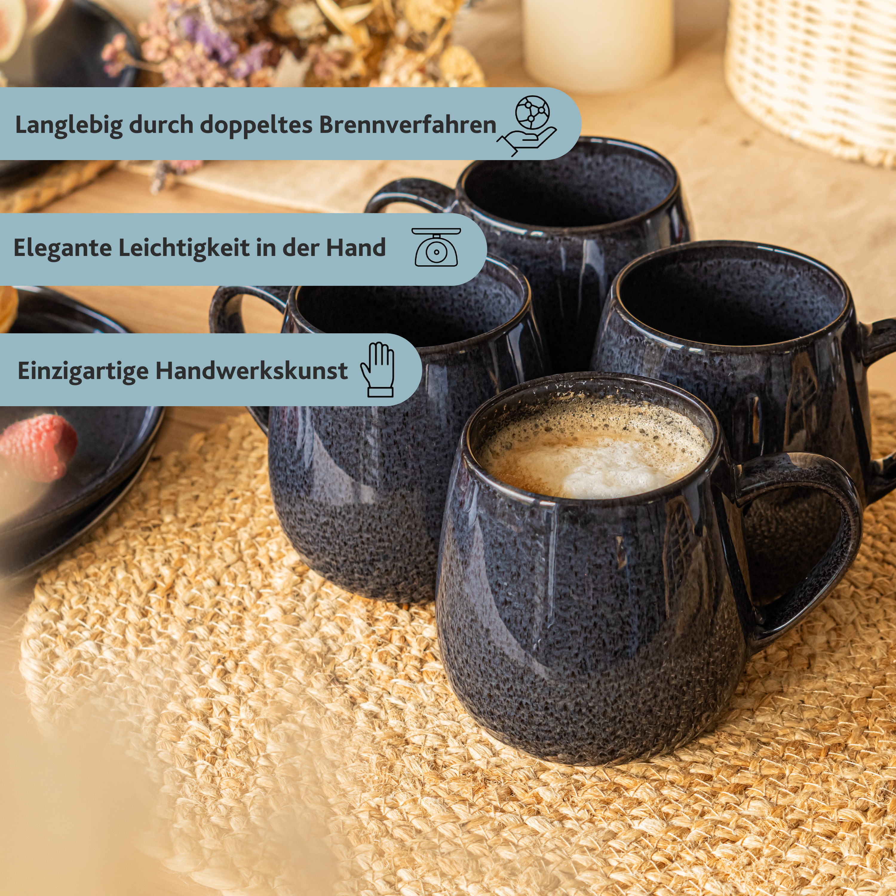SÄNGER Kaffeebecher Set Bali 4 teilig