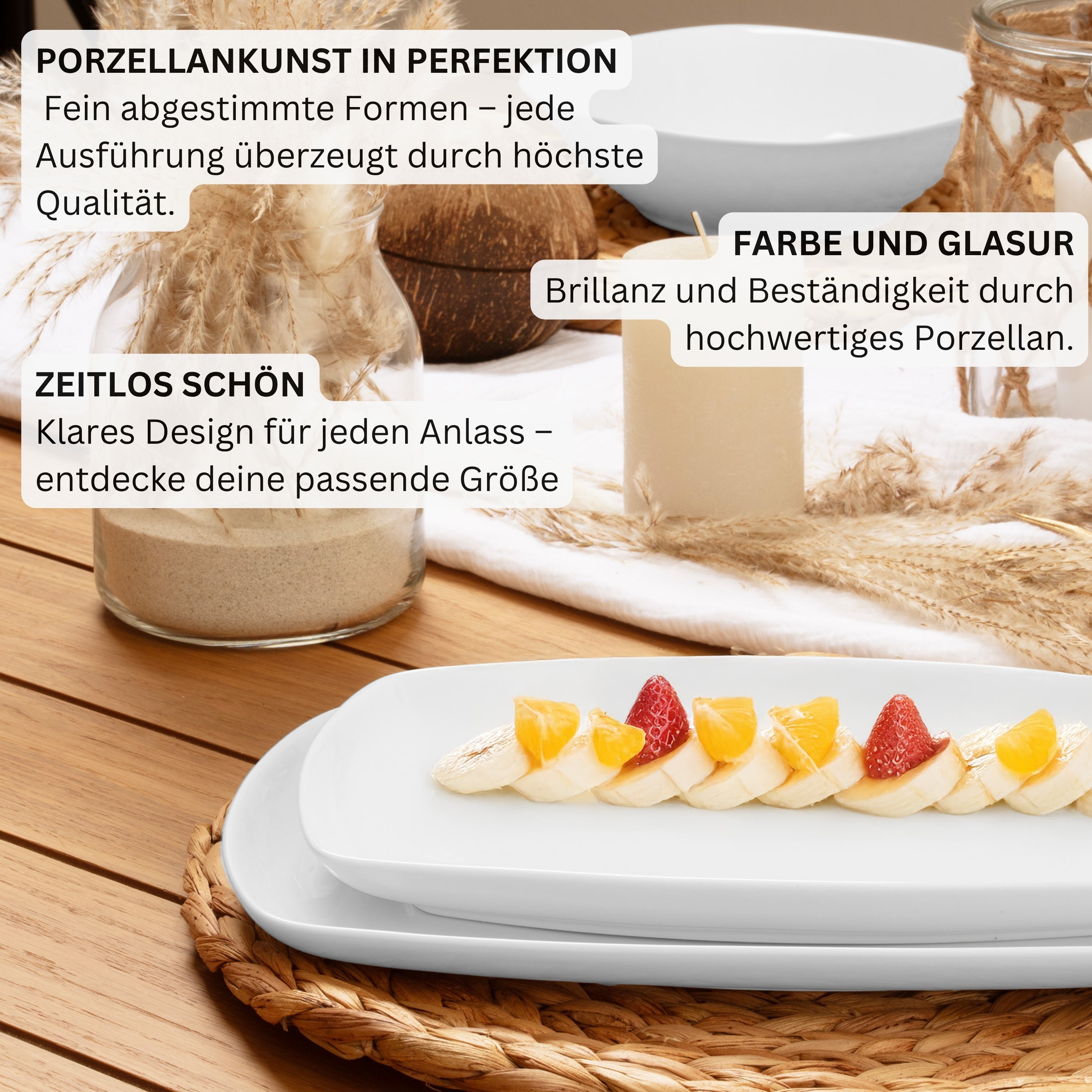 SÄNGER Servierplatten Set Bilgola 2 teilig 19 x 29,5 cm