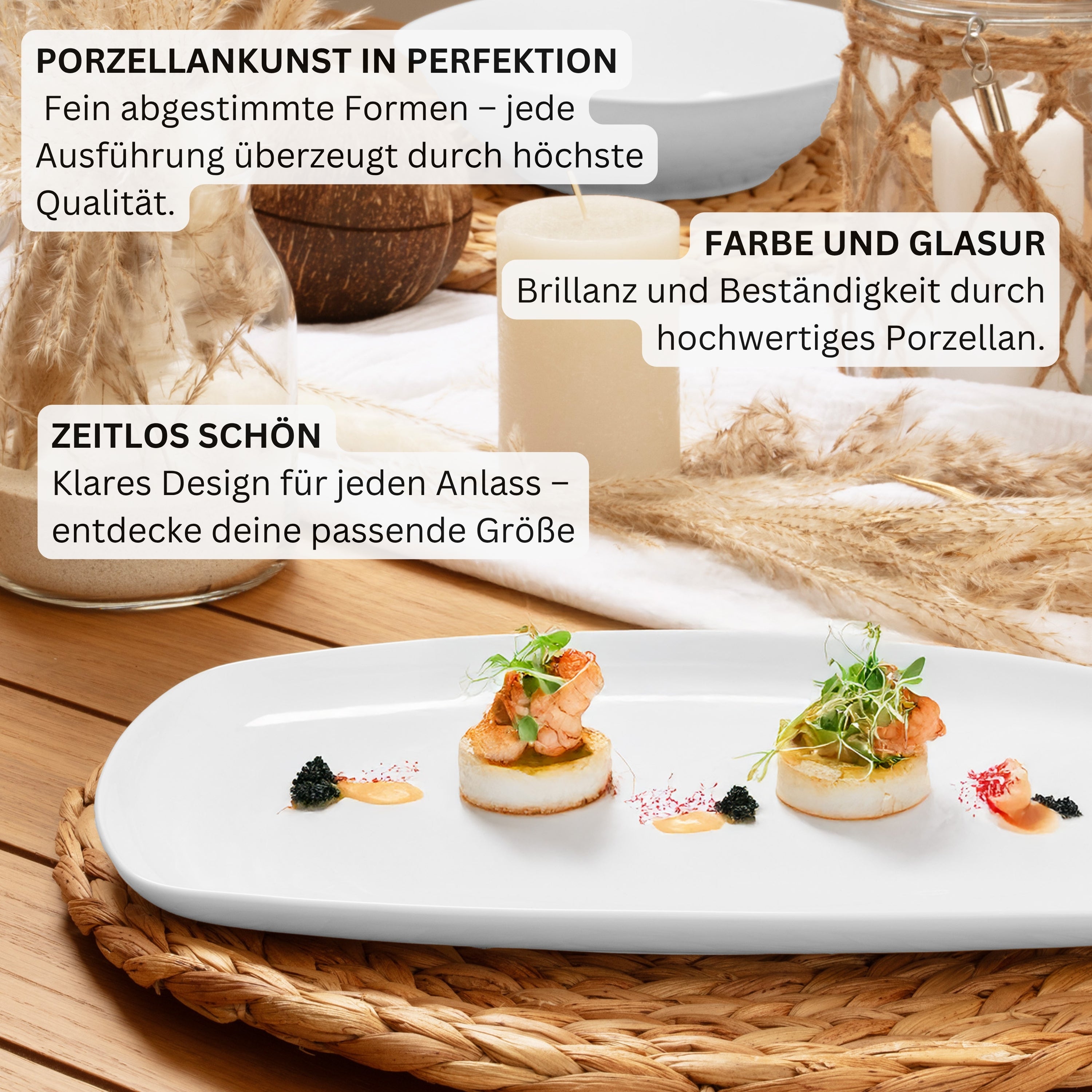 SÄNGER Servierplatten Set Bilgola 2 teilig 23 x 34 cm