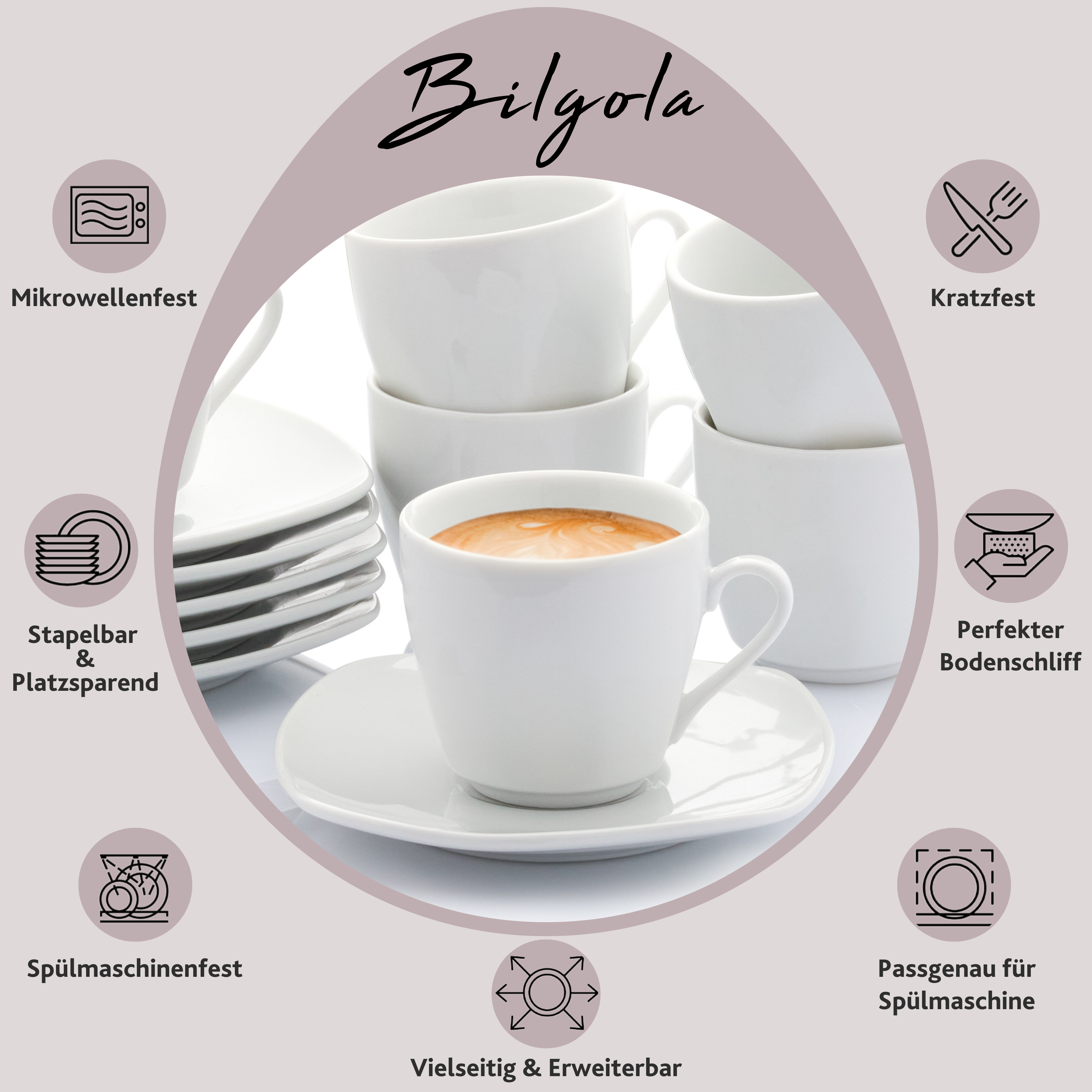 SÄNGER Espressotassen Set Bilgola 12-teilig