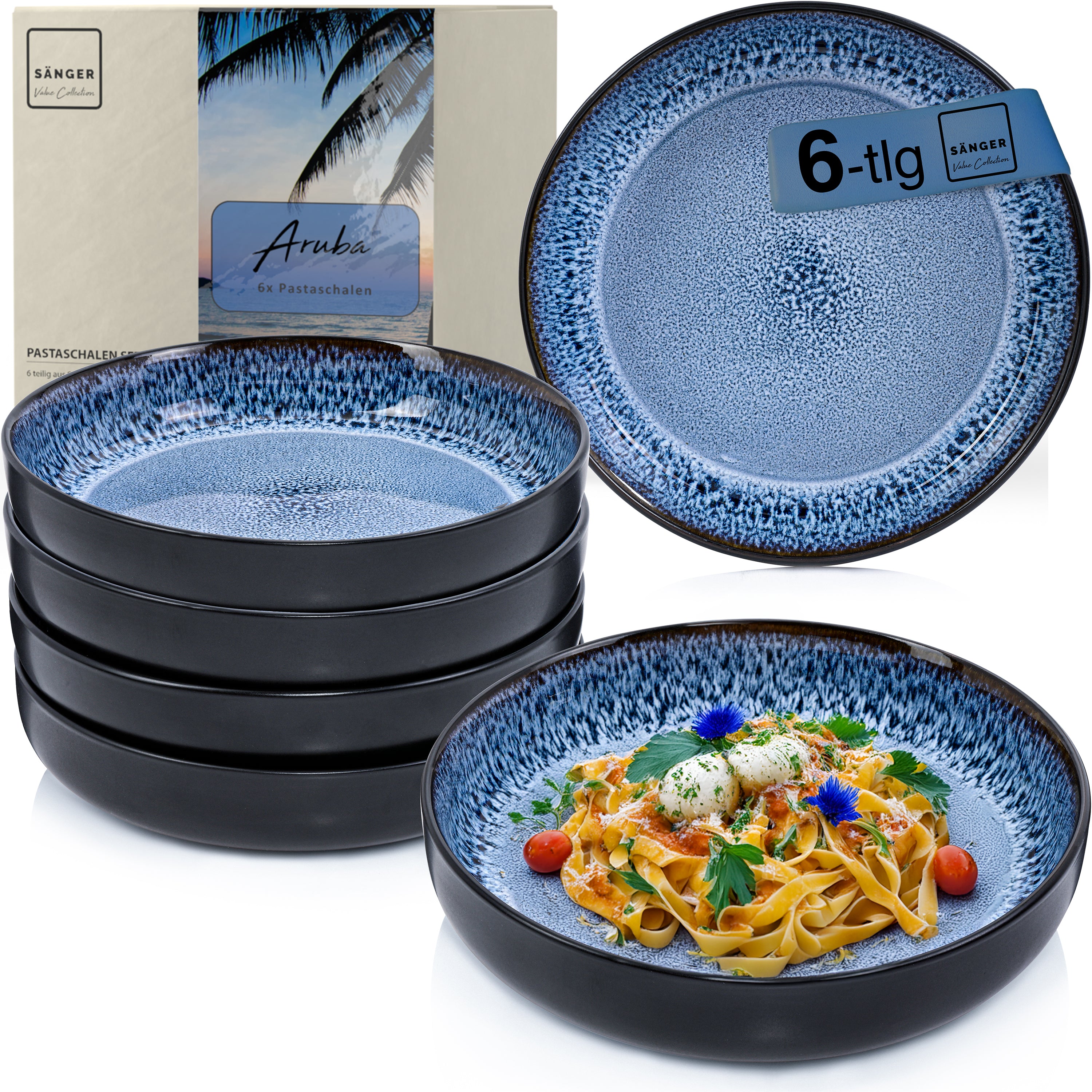 SÄNGER Pastaschalen Set Aruba 6 teilig