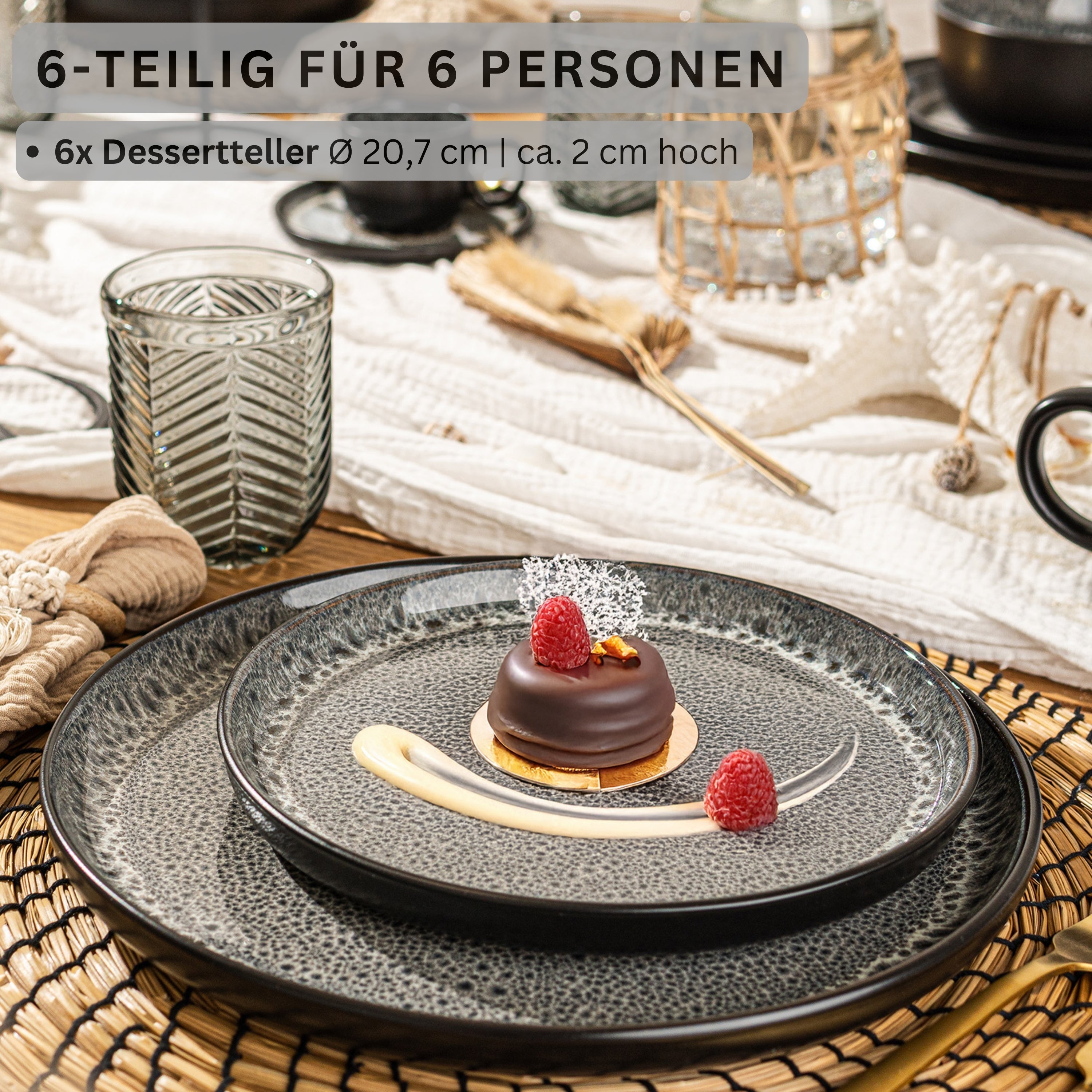SÄNGER Dessertteller Set Sydney 6 teilig